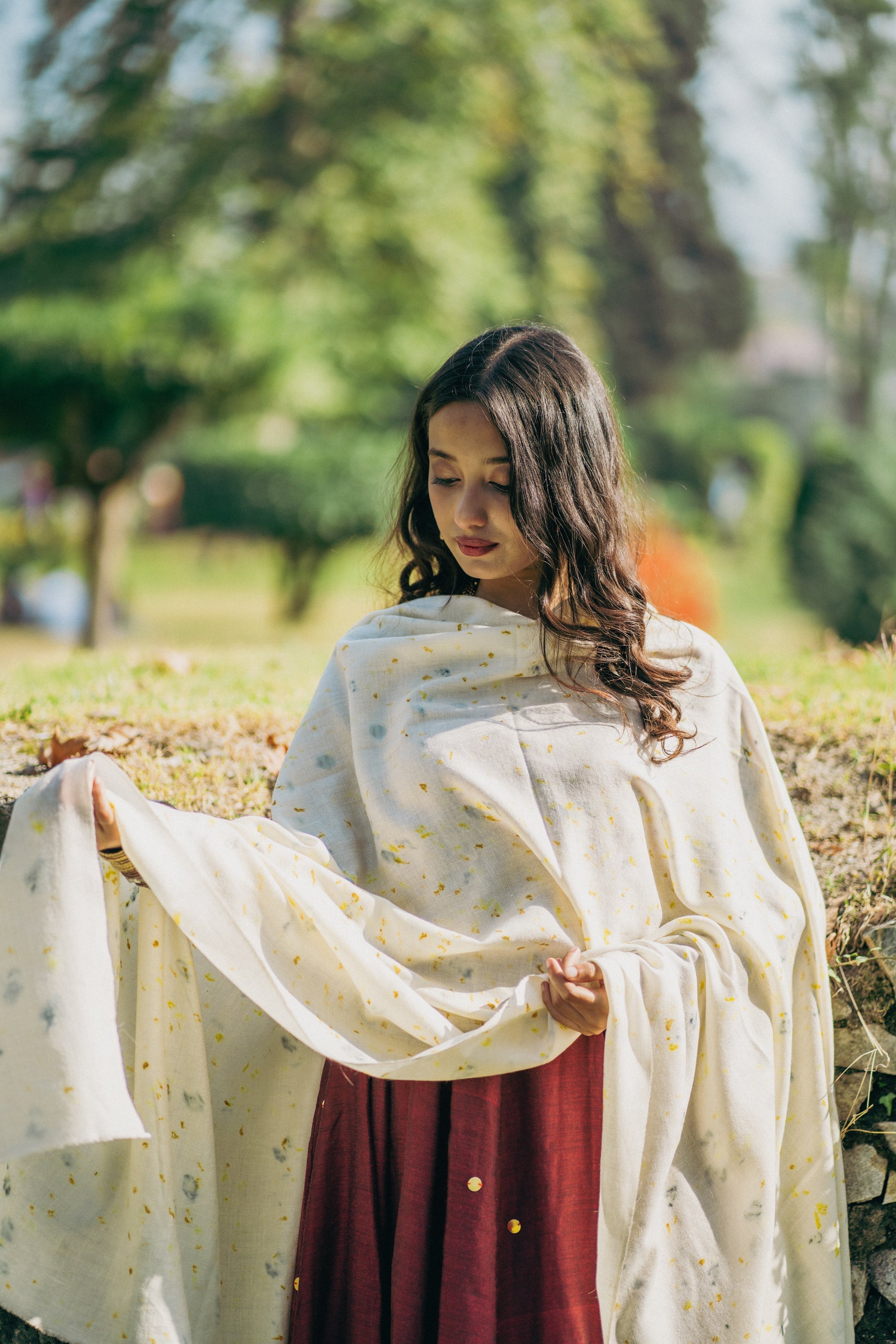 Organic Print Pashmina