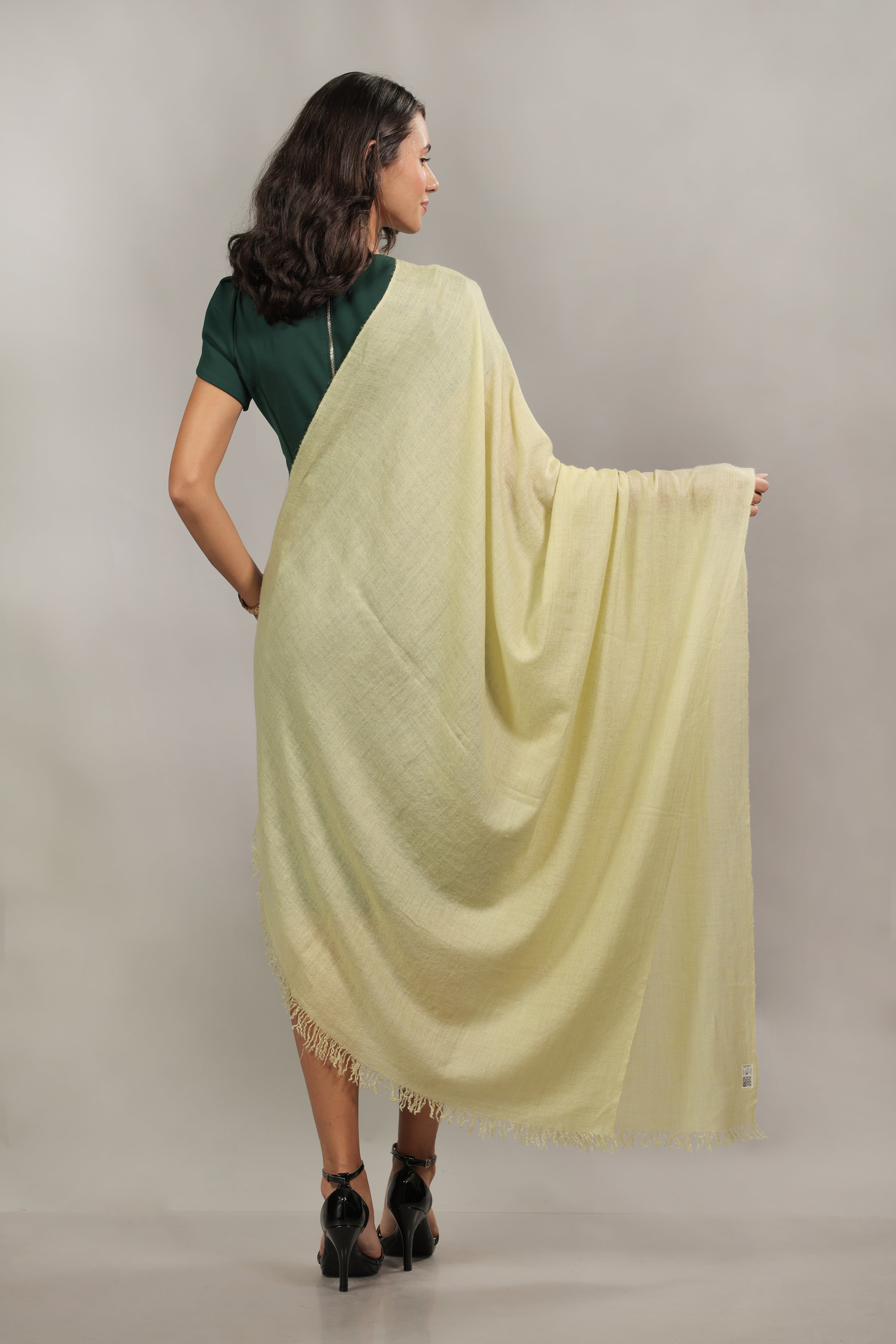 Yellow Handspun Pashmina Shawl