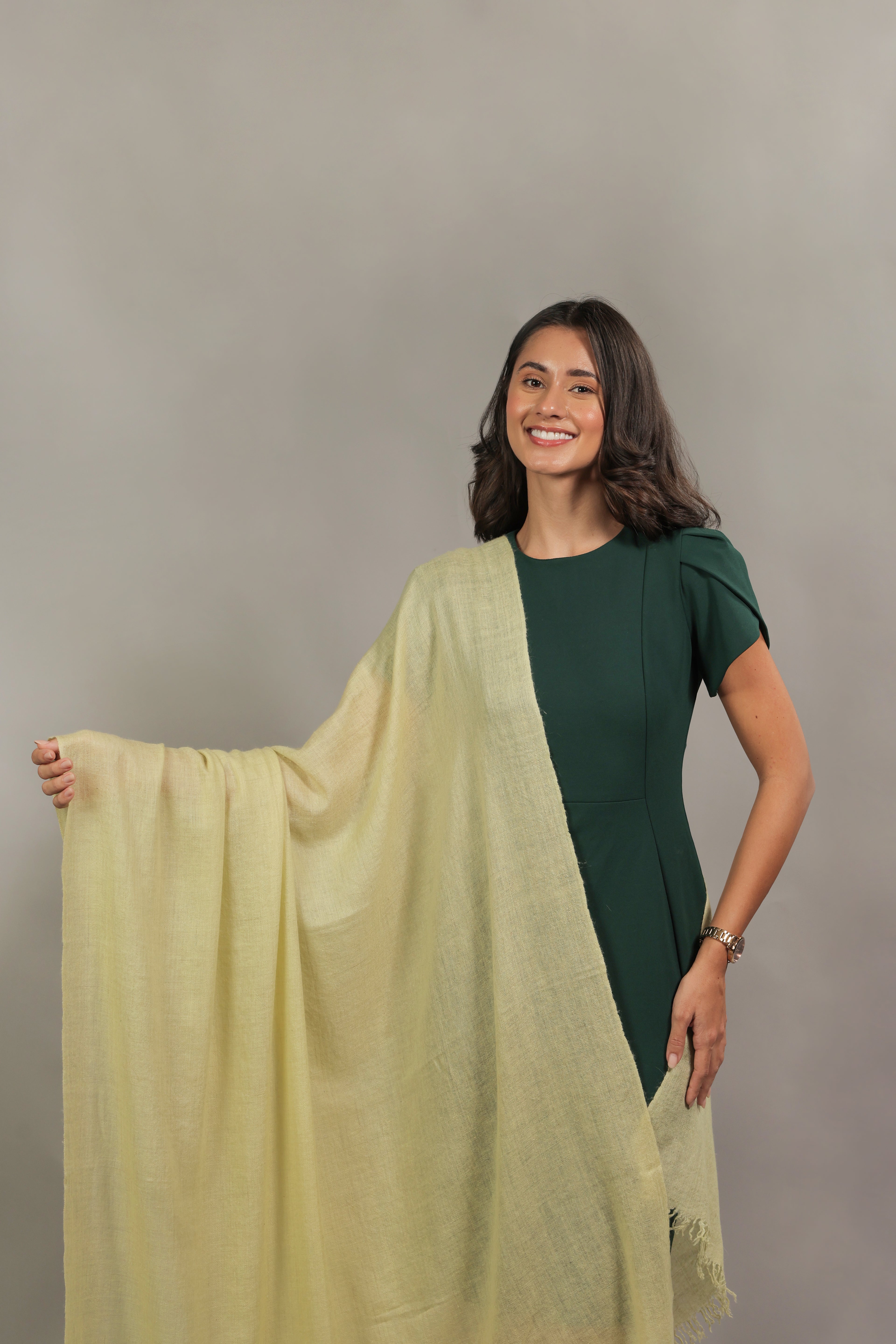 Yellow Handspun Pashmina Shawl