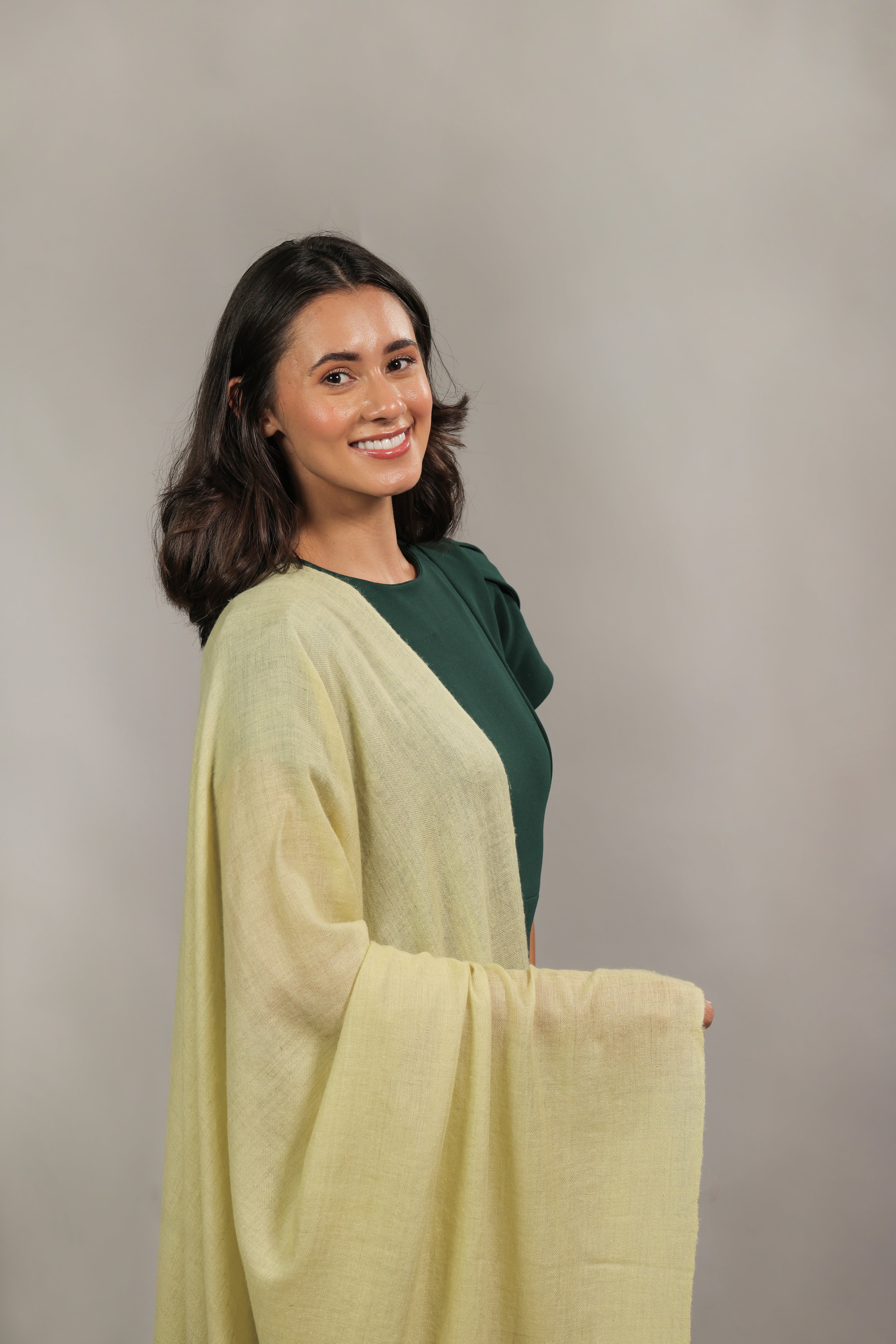 Yellow Handspun Pashmina Shawl