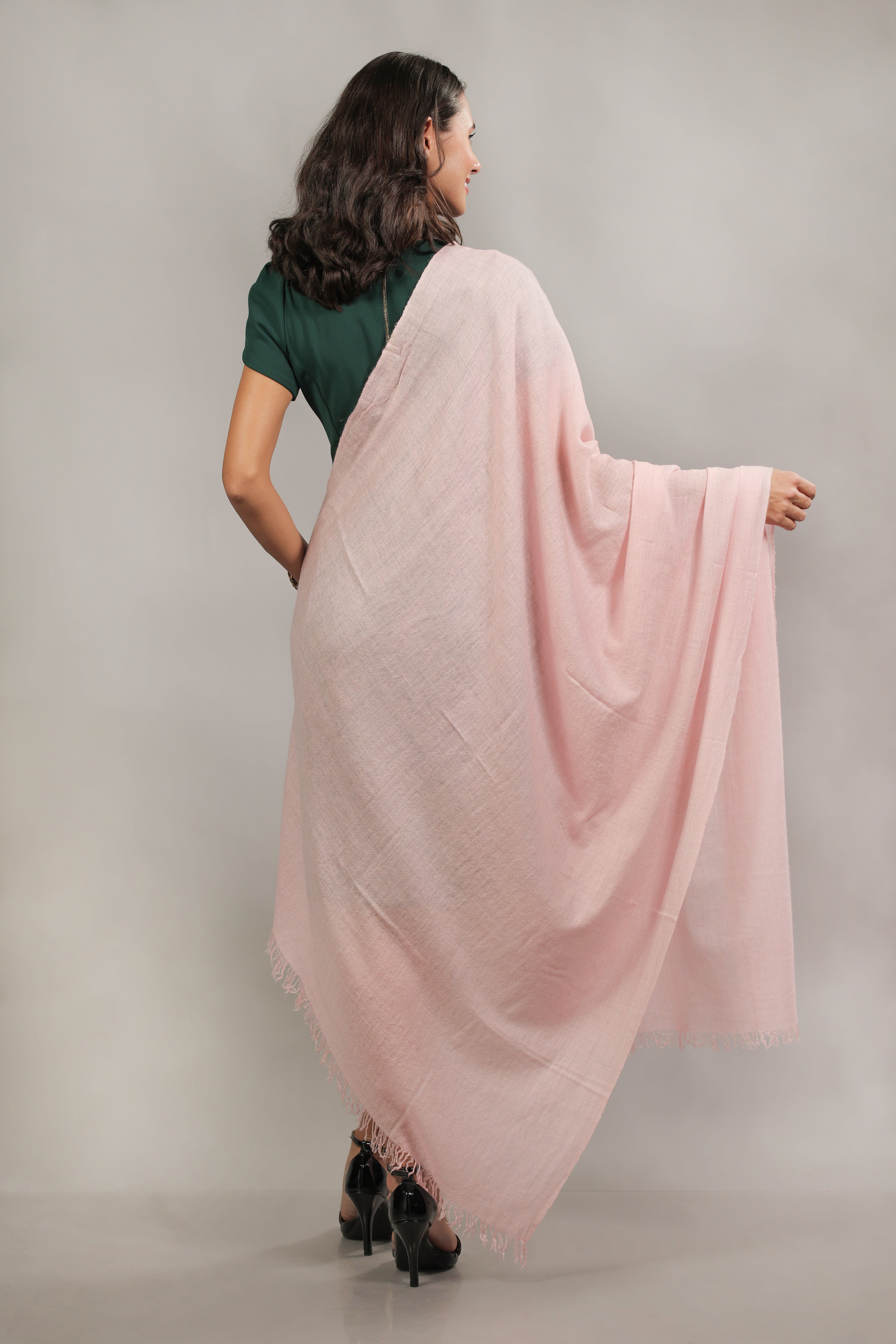 Pink Handspun Pashmina Shawl