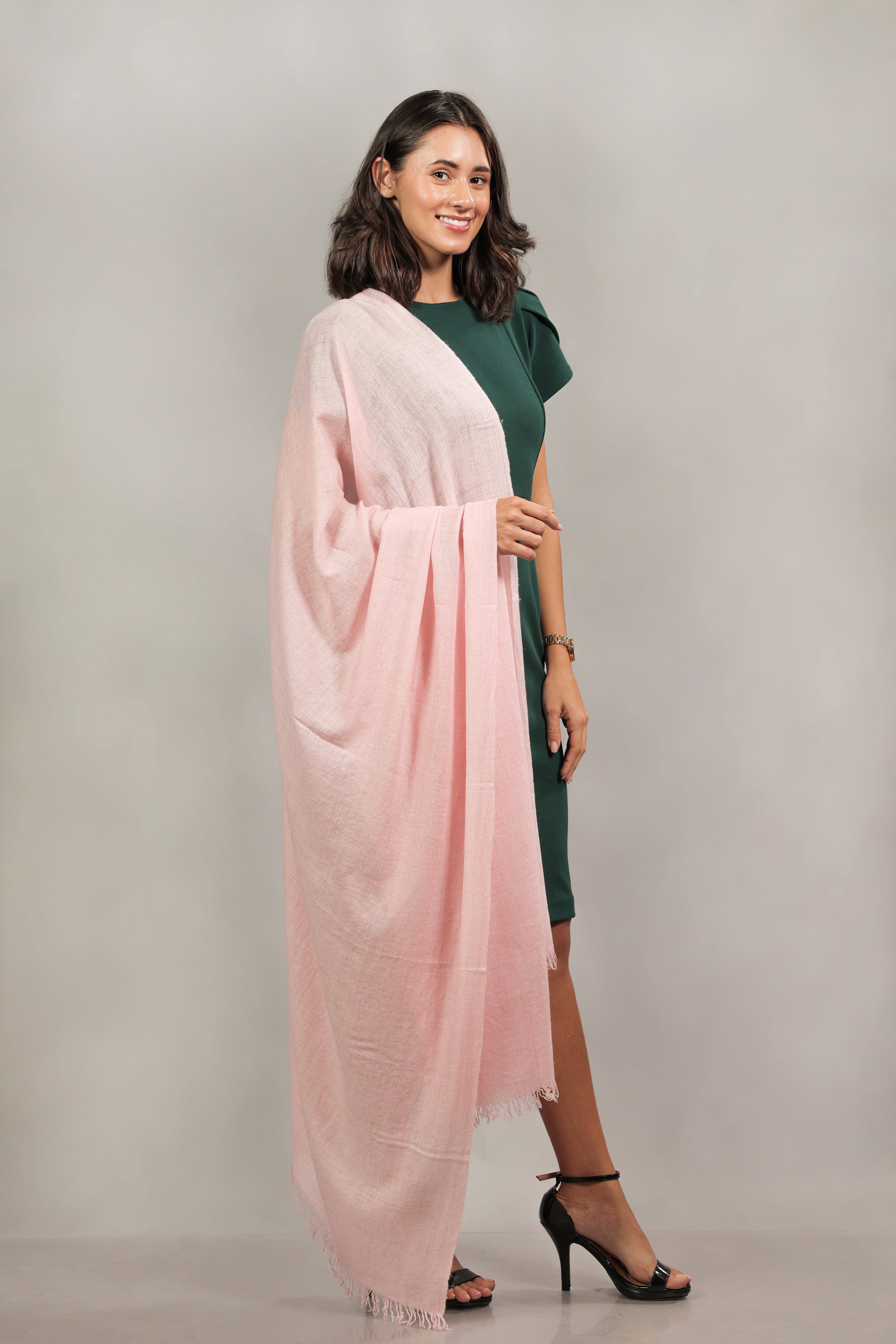 Pink Handspun Pashmina Shawl