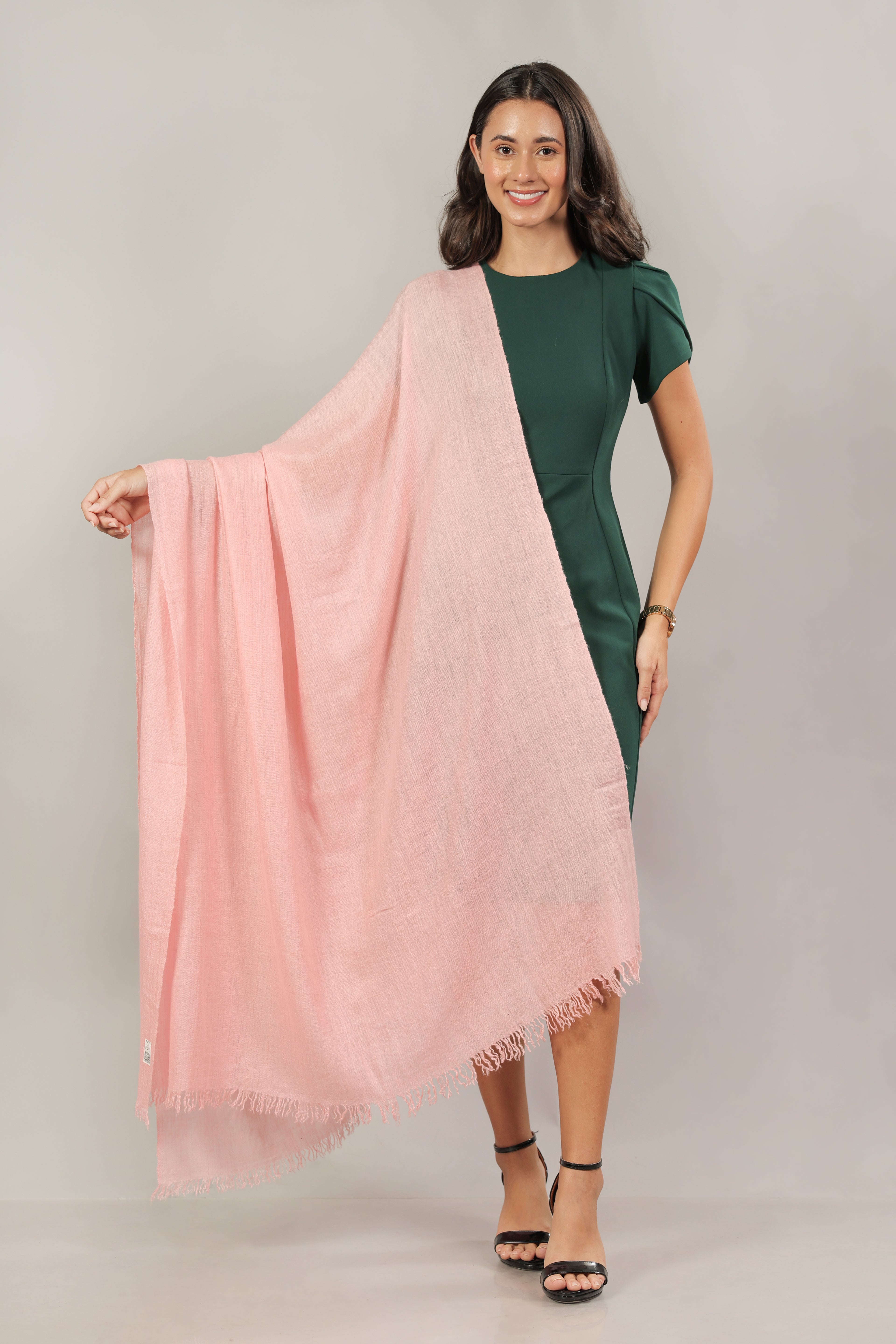 Pink Handspun Pashmina Shawl