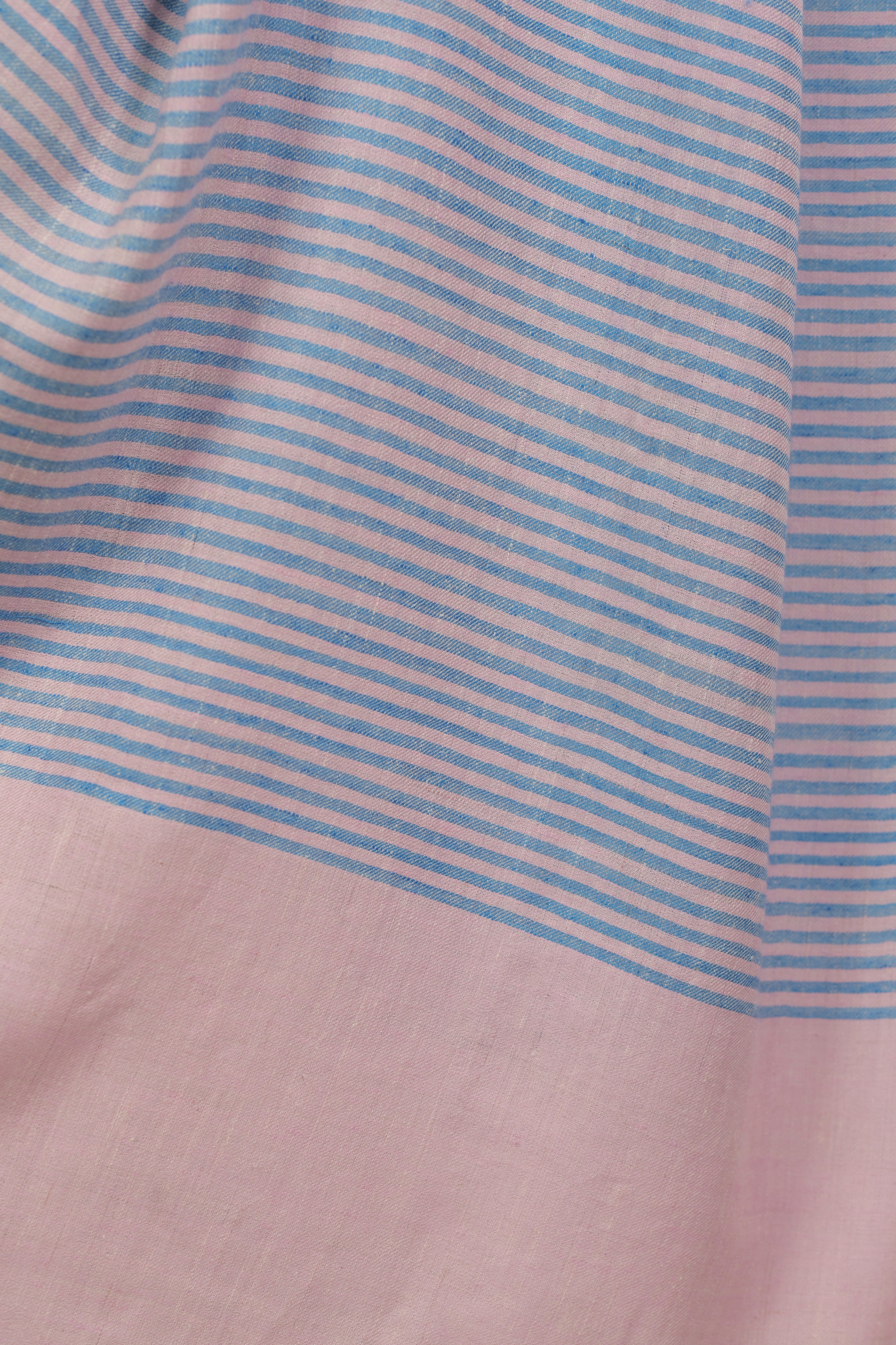 Pink and Blue Striped Pashmina Shawl
