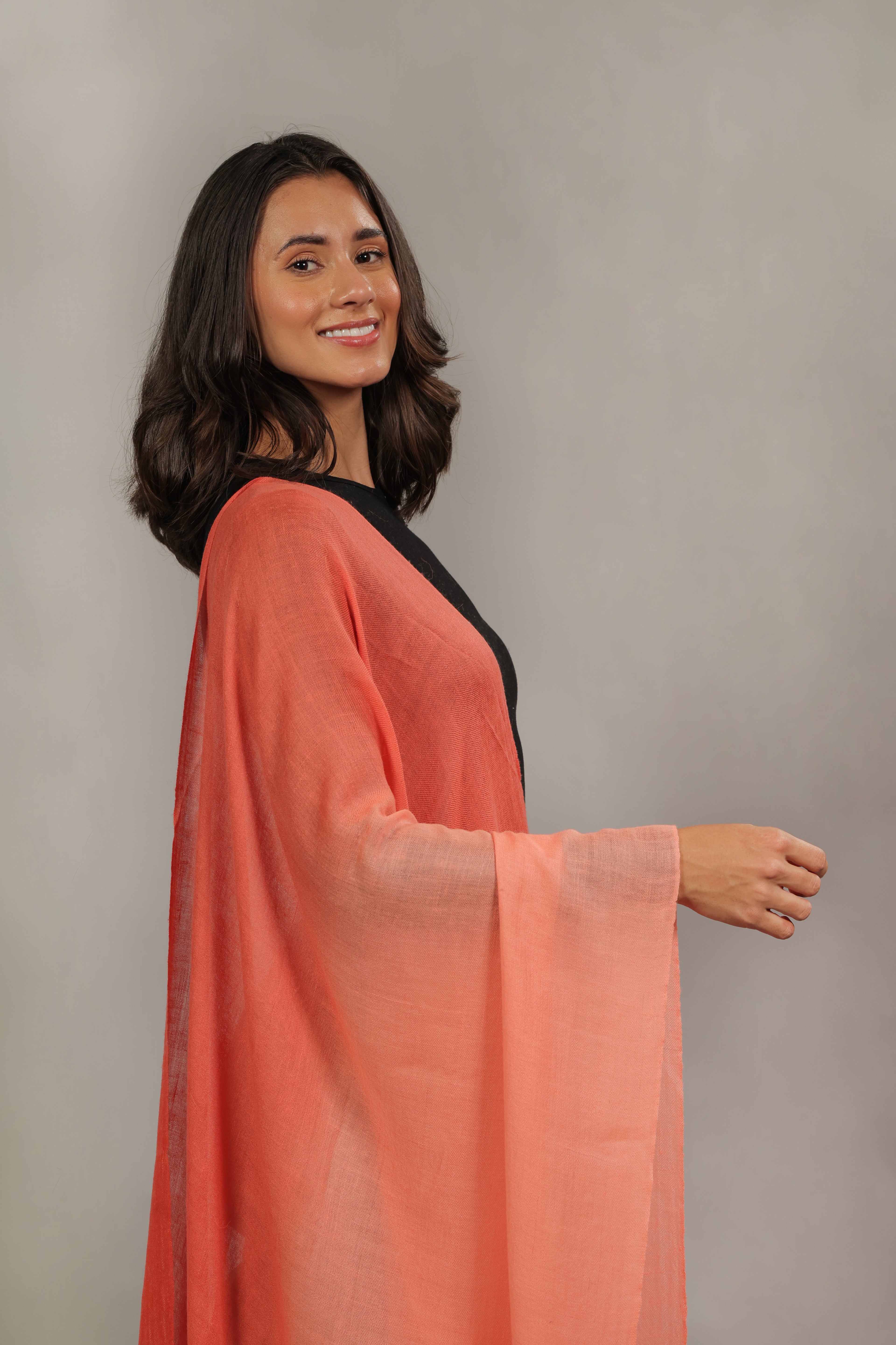 Peach Ombre Pashmina Wrap