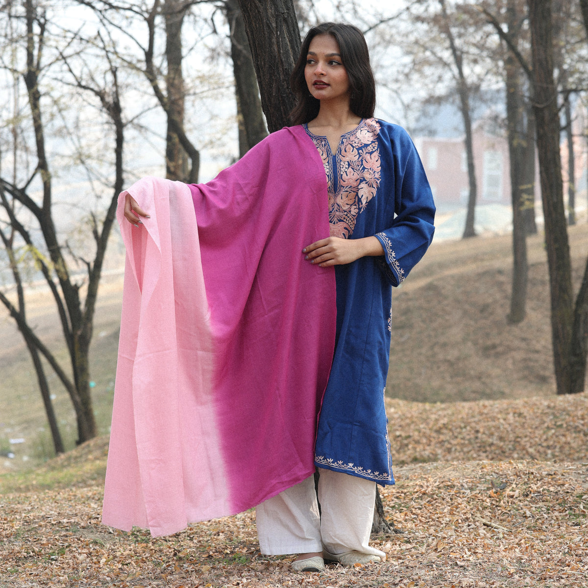 Pink Ombre Pashmina Shawl