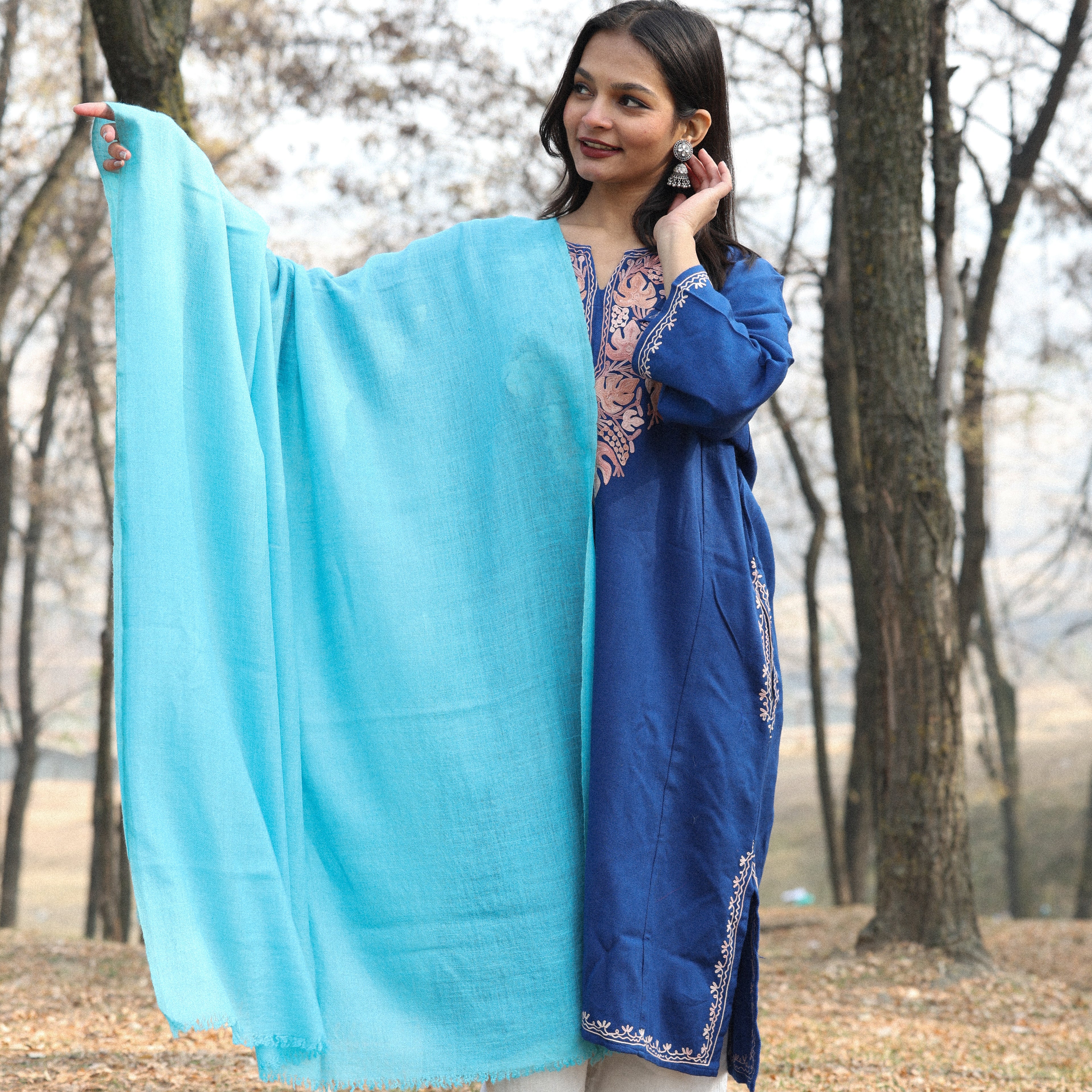 Turquoise Pashmina Shawl