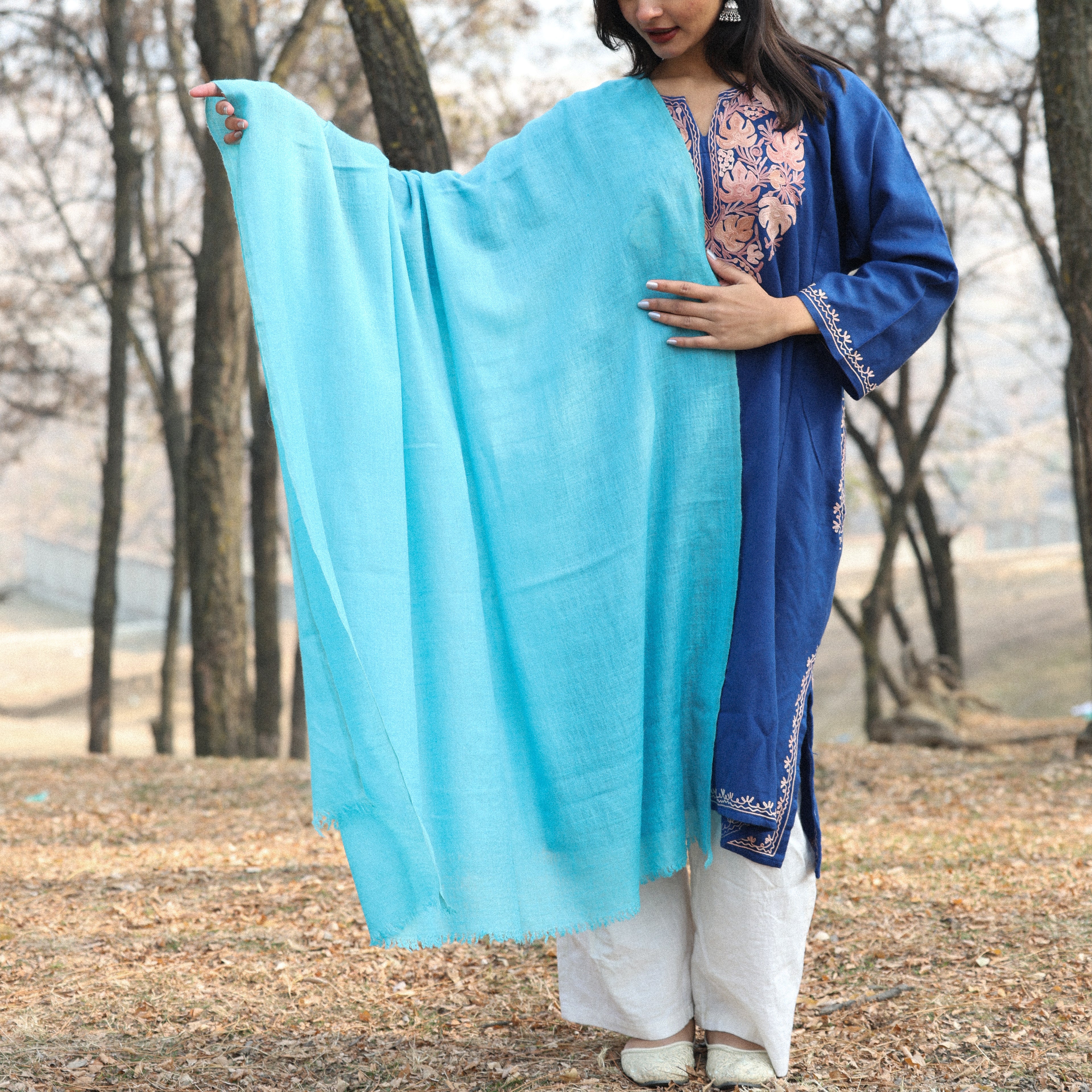 Turquoise Pashmina Shawl