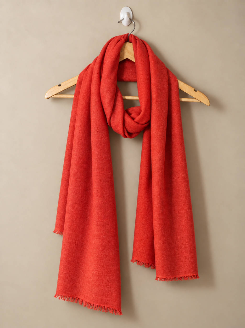 Red Pashmina Muffler for Men