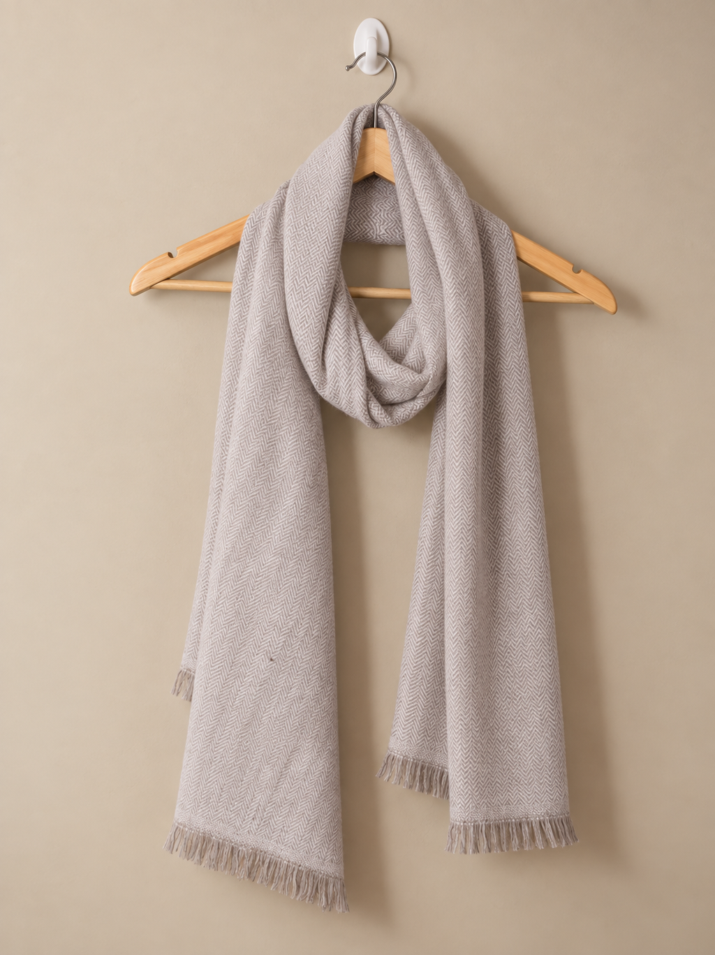Beige Thick Handspun Muffler  for Men