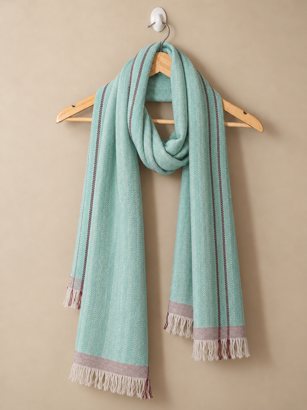 Teal Thick Handspun Muffler for Men