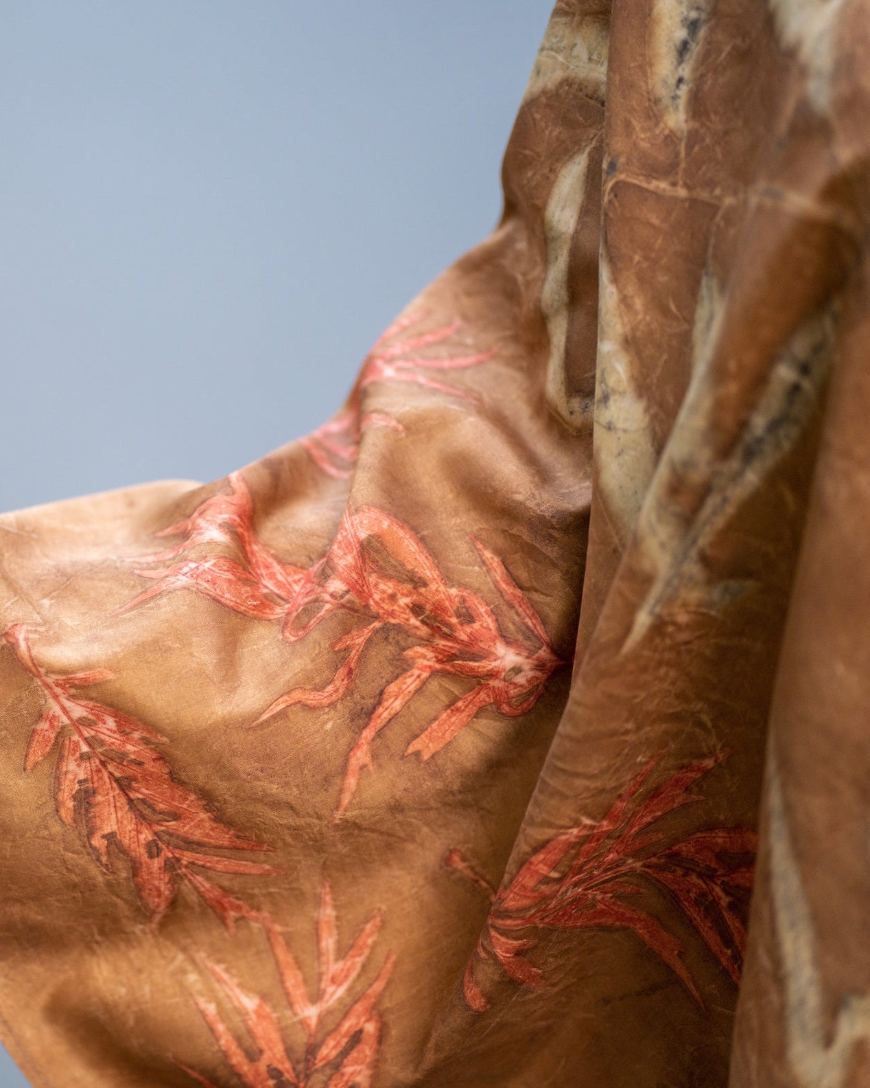 Brown Organic Dyed Mulberry SIlk Stole