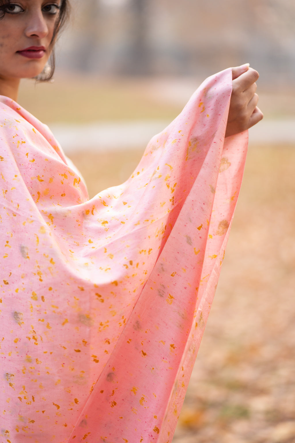 Pink Organic Dyed Mulberry Silk Stole