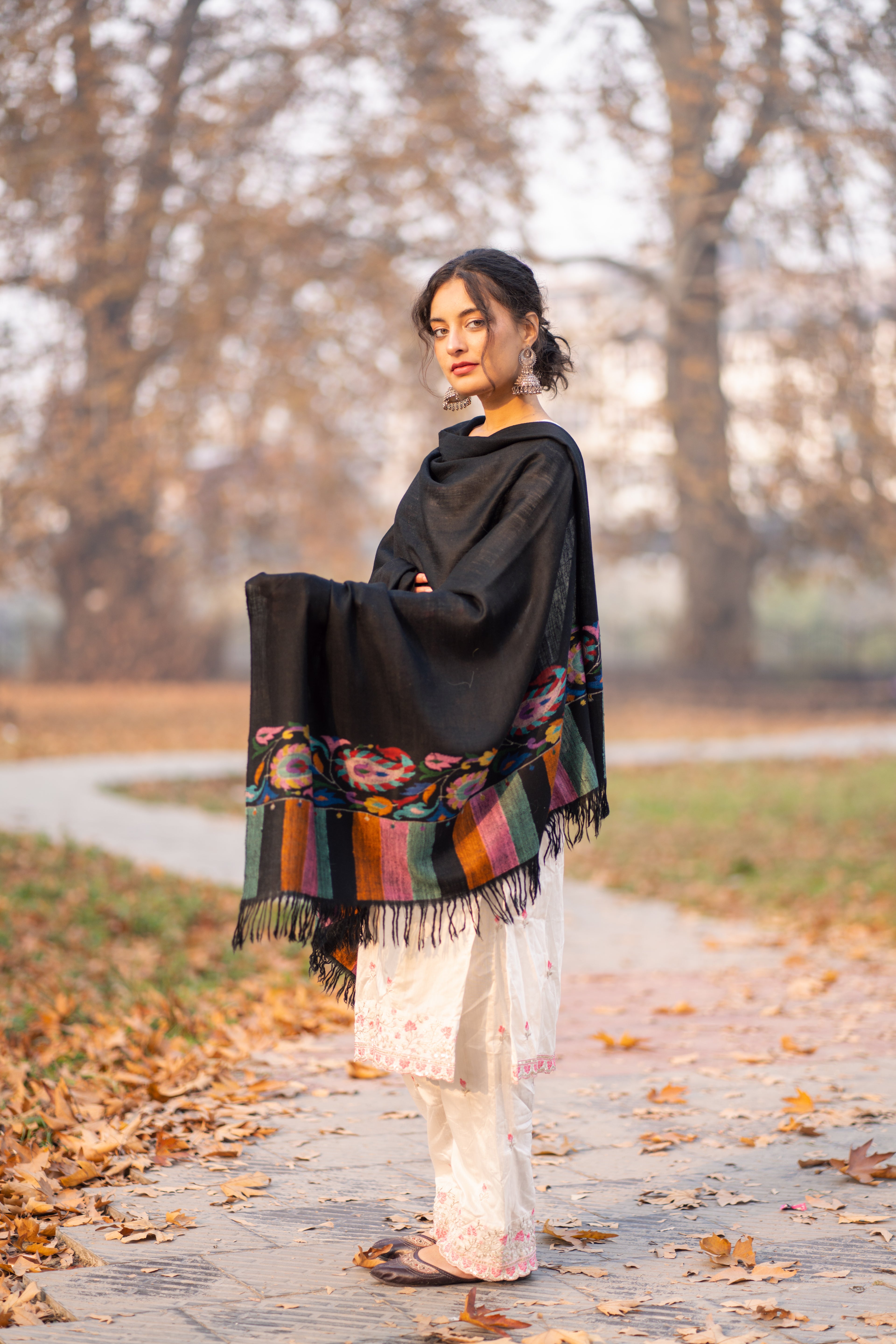 Black Kani Palla Pashmina Shawl