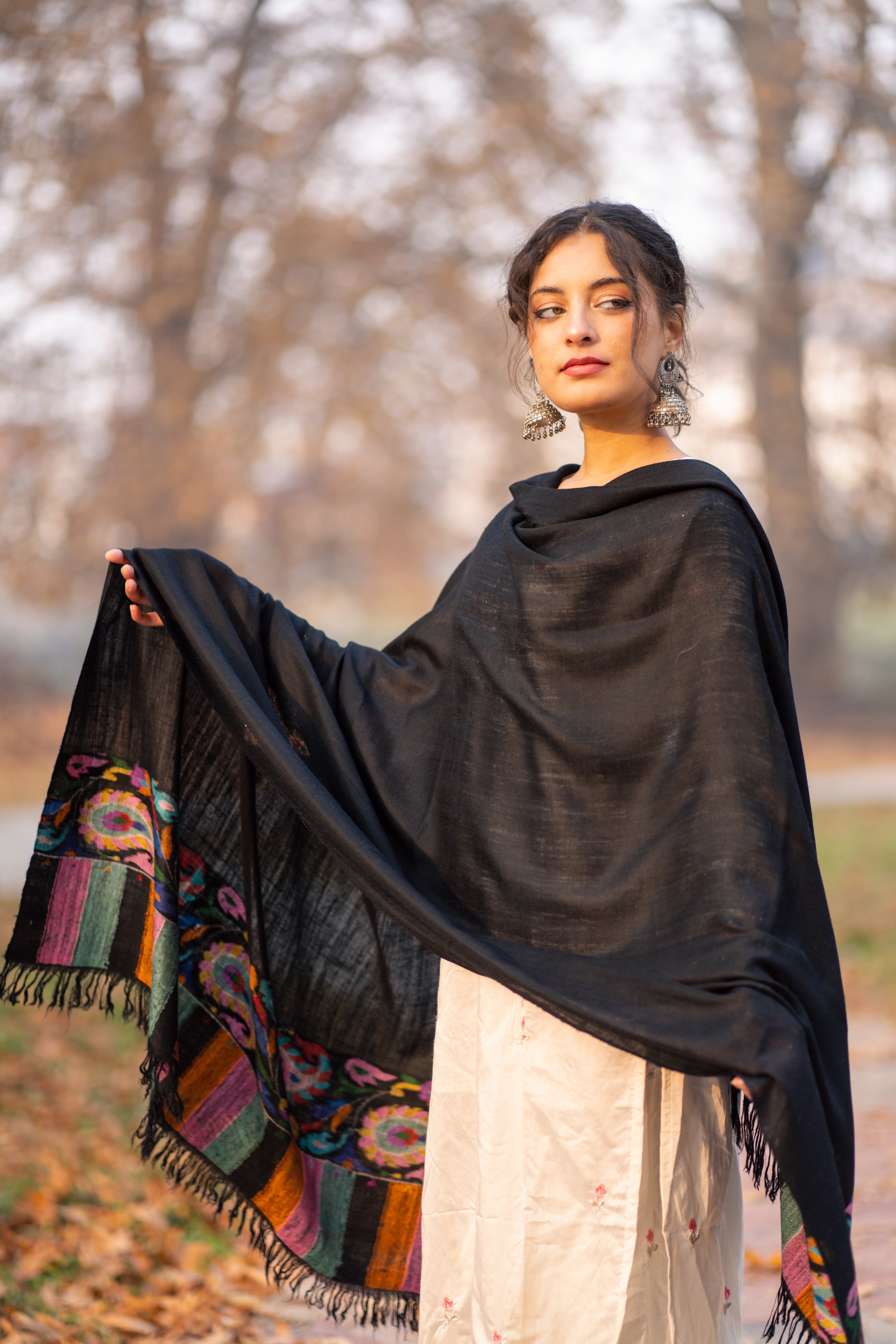 Black Kani Palla Pashmina Shawl