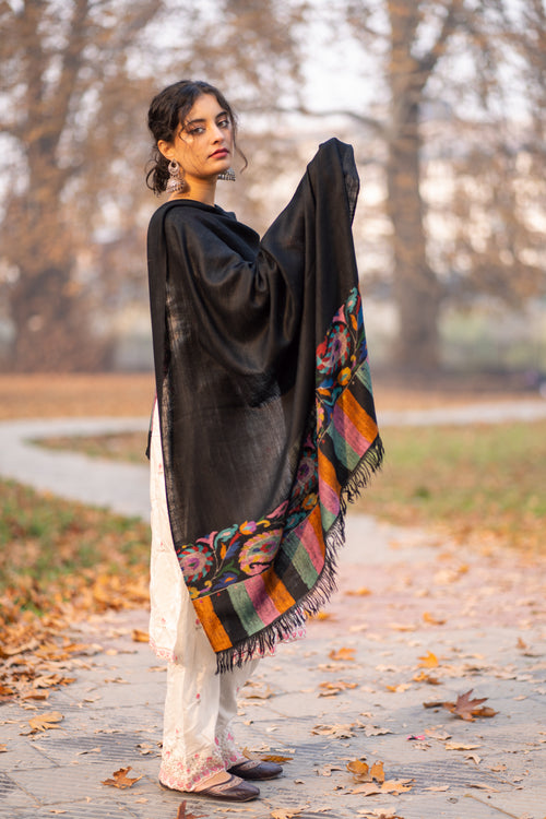 Black Kani Palla Pashmina Shawl