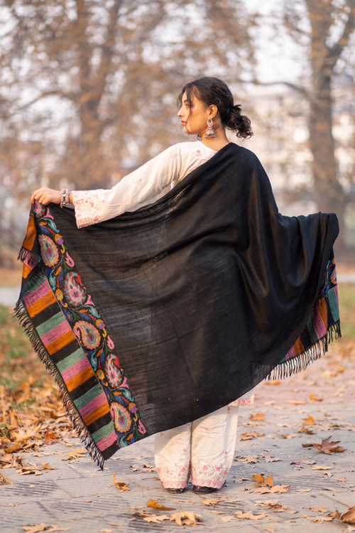 Black Kani Palla Pashmina Shawl