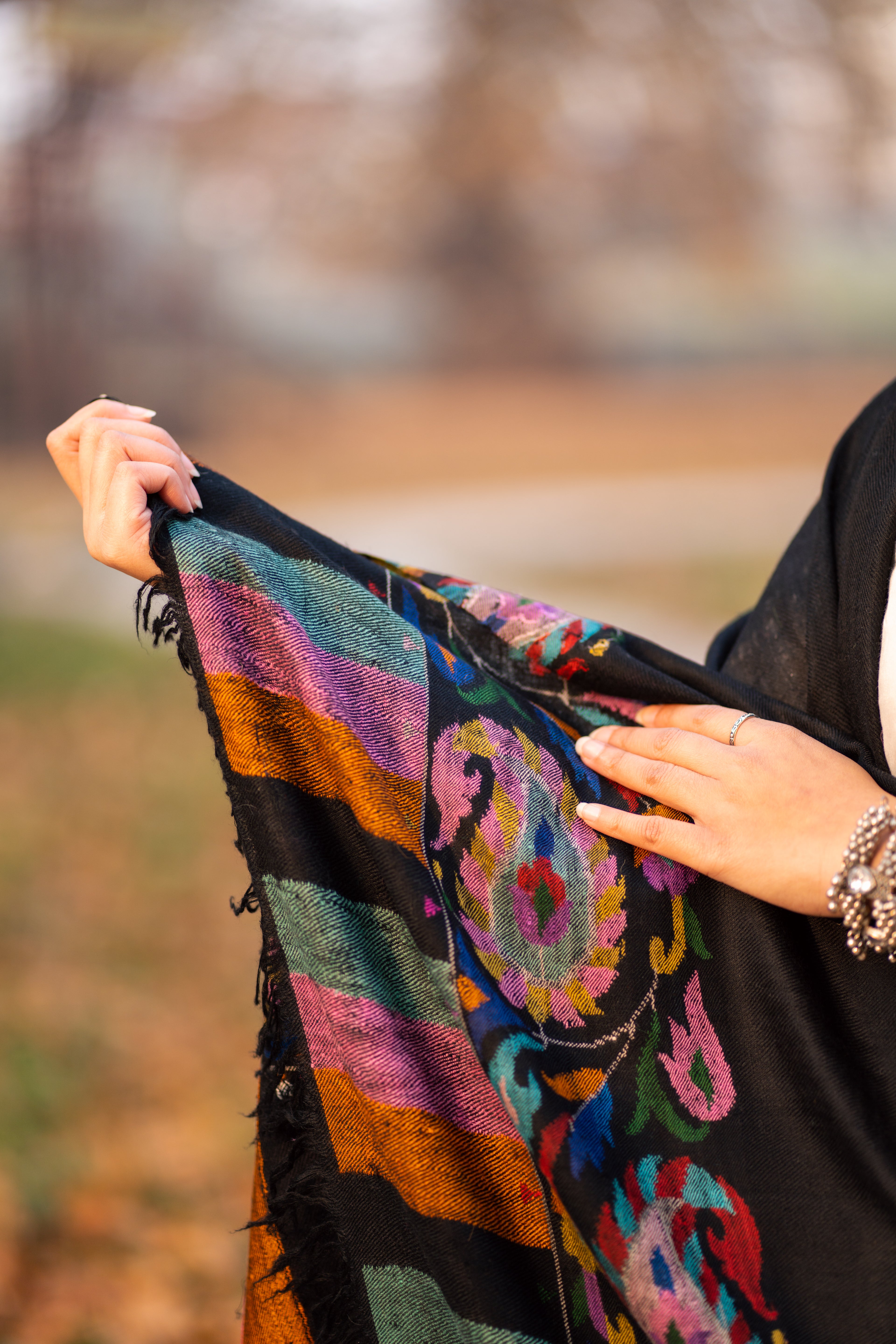 Black Kani Palla Pashmina Shawl