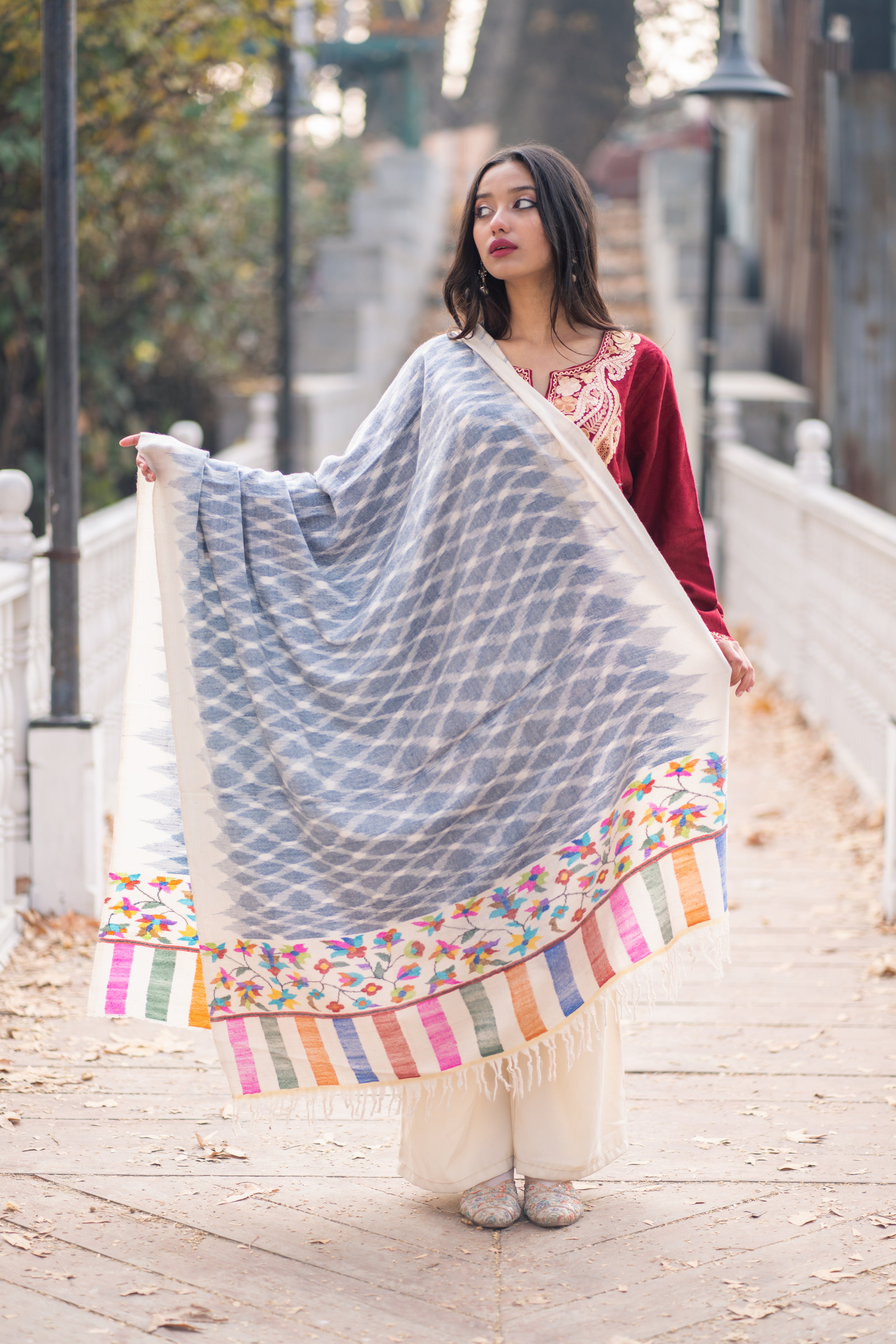 Blue Kani Palla Pashmina Shawl