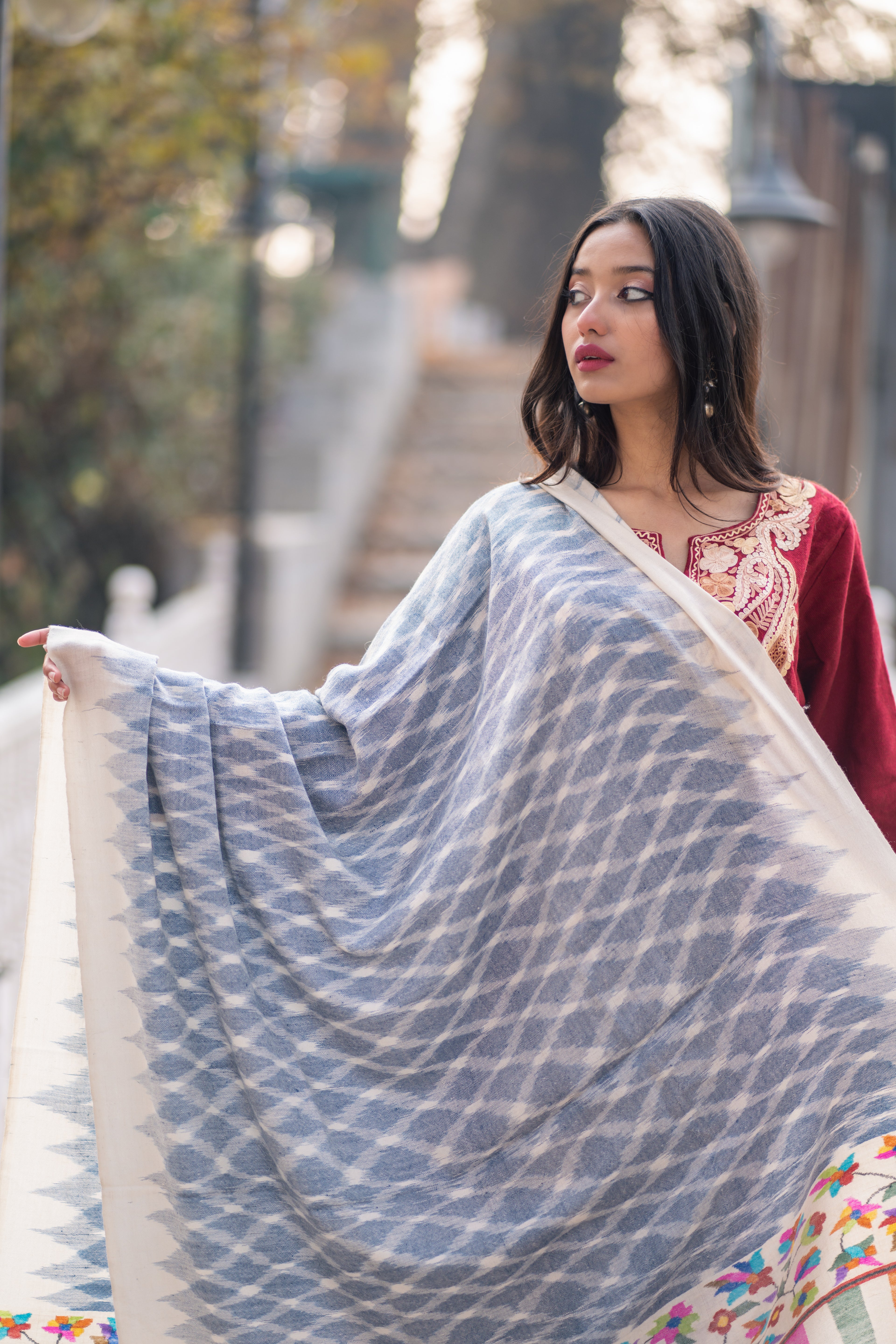 Blue Kani Palla Pashmina Shawl