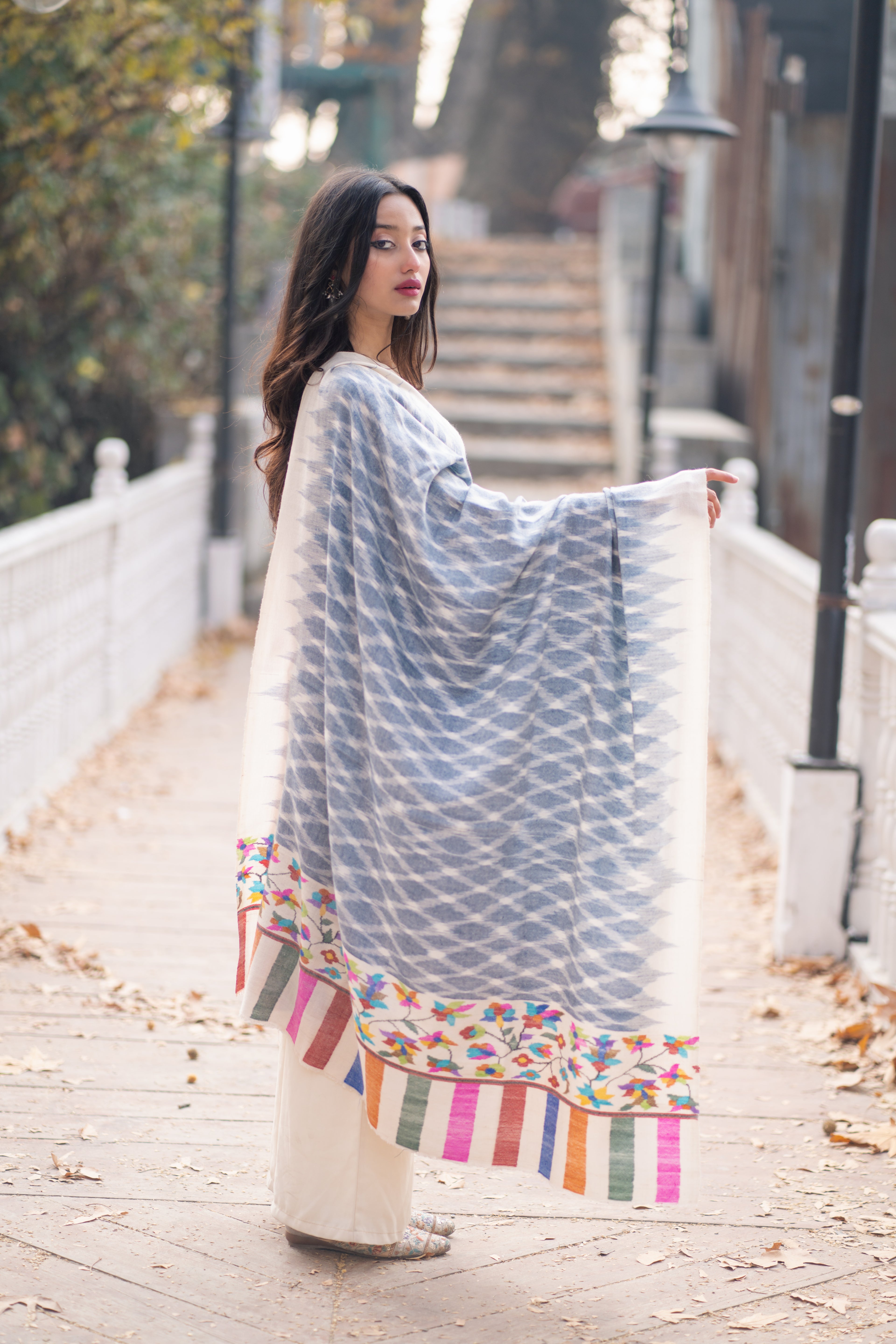 Blue Kani Palla Pashmina Shawl