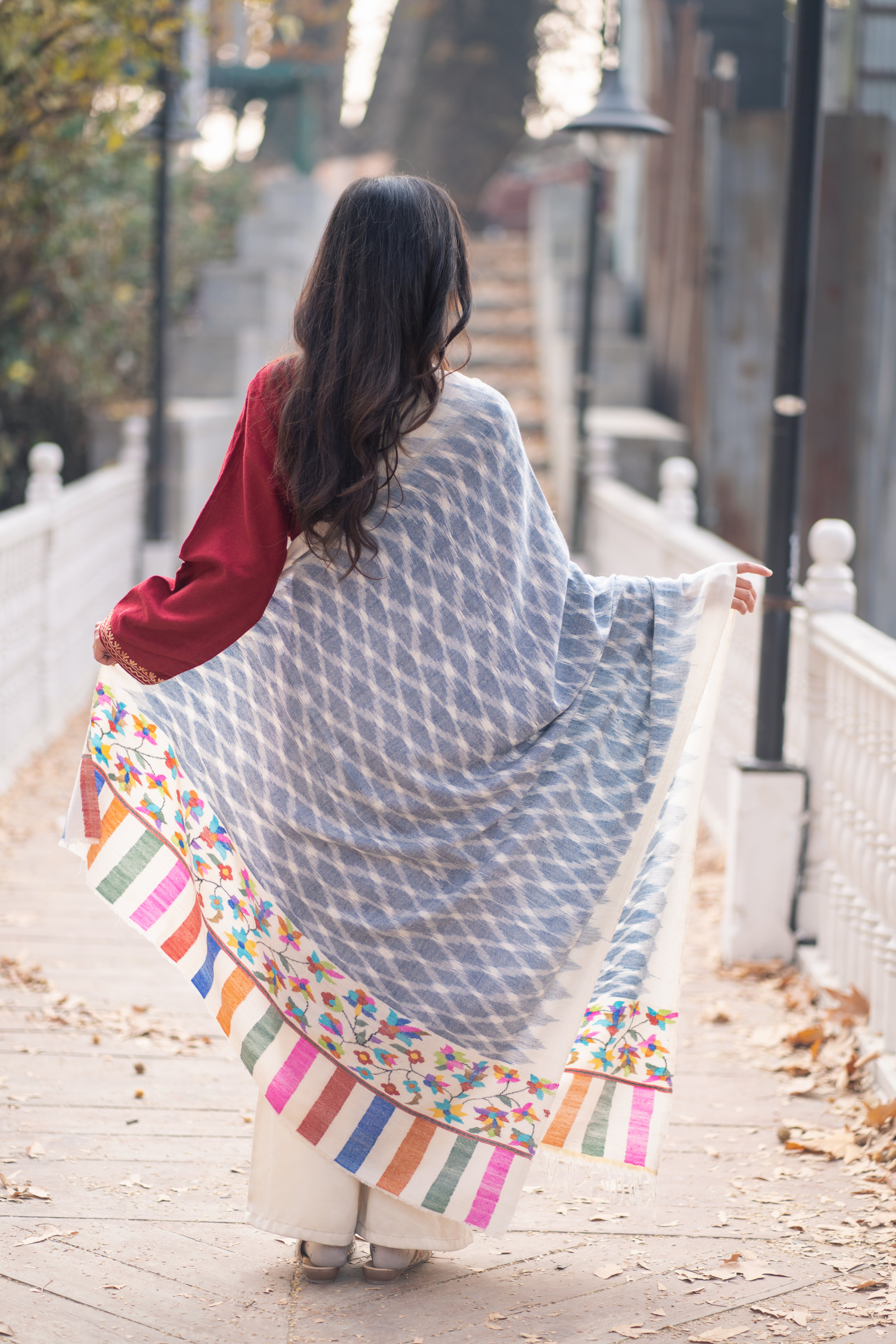 Blue Kani Palla Pashmina Shawl