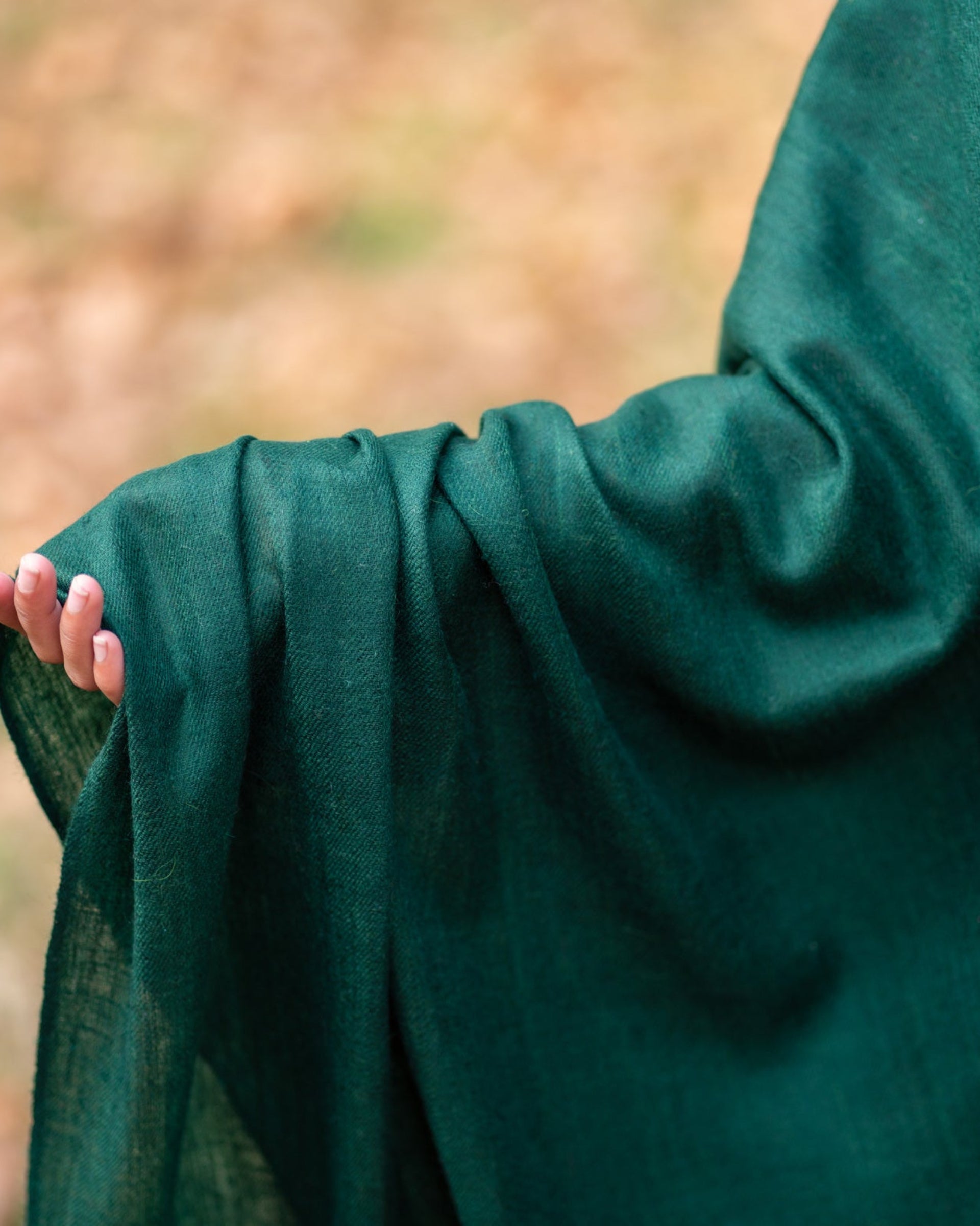 Green Handspun Pashmina Shawl