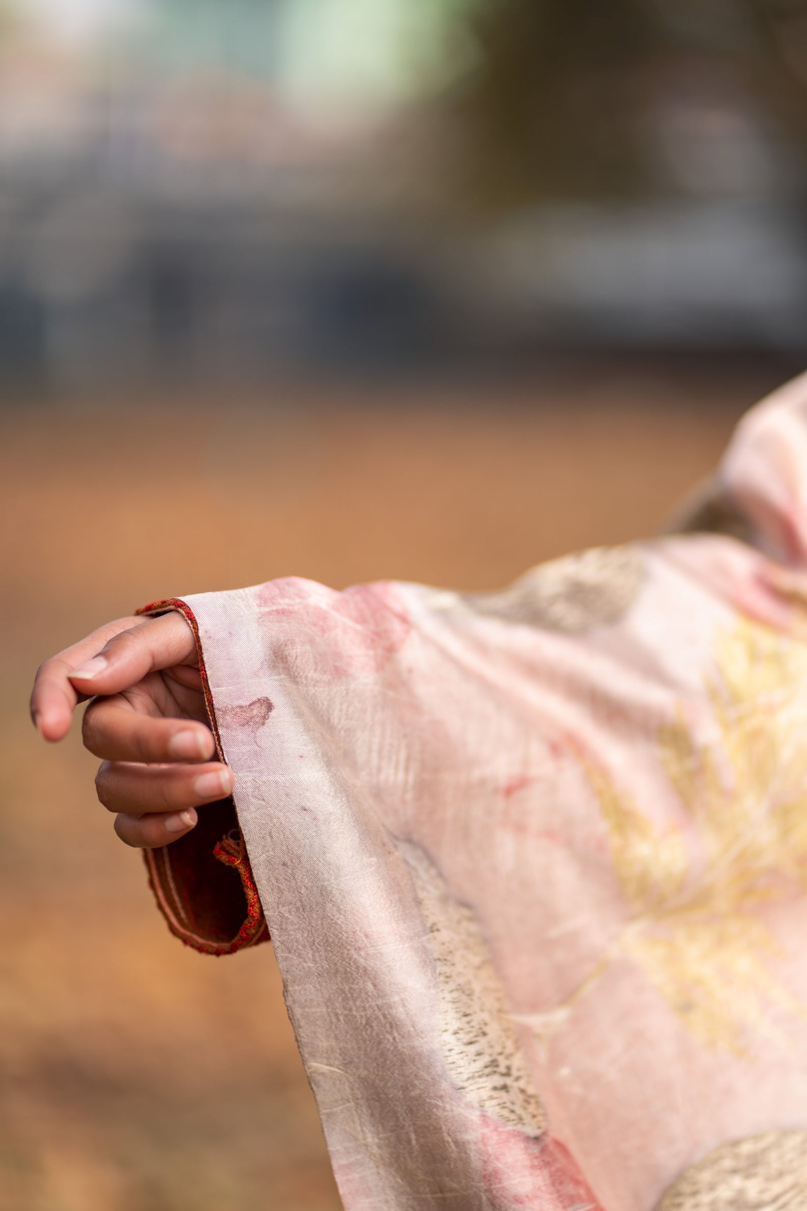 Pink Organic Dyed Mulberry Silk Stole
