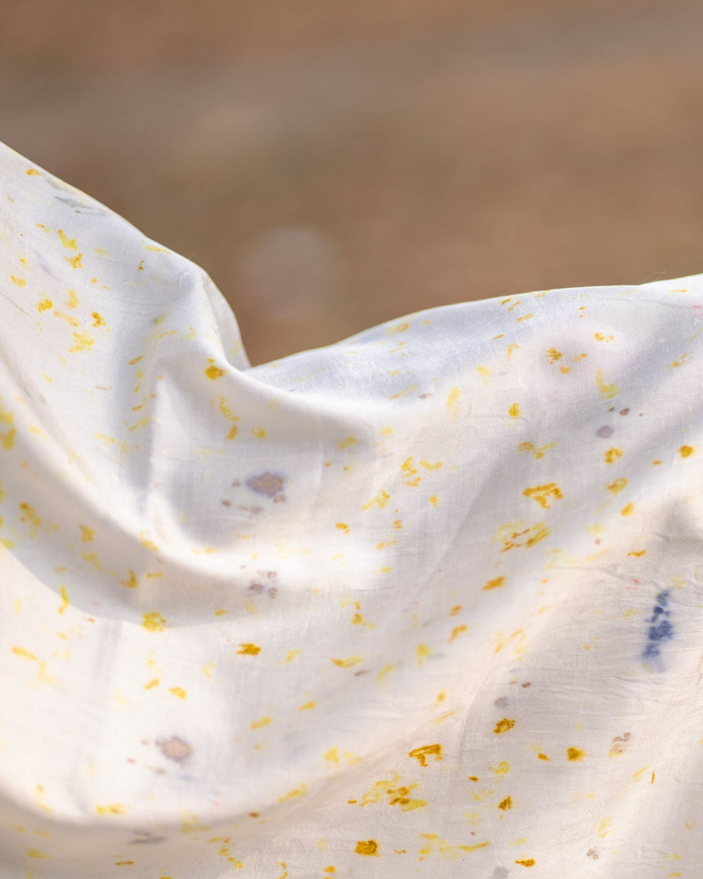 White Organic Dyed Mulberry Silk Stole