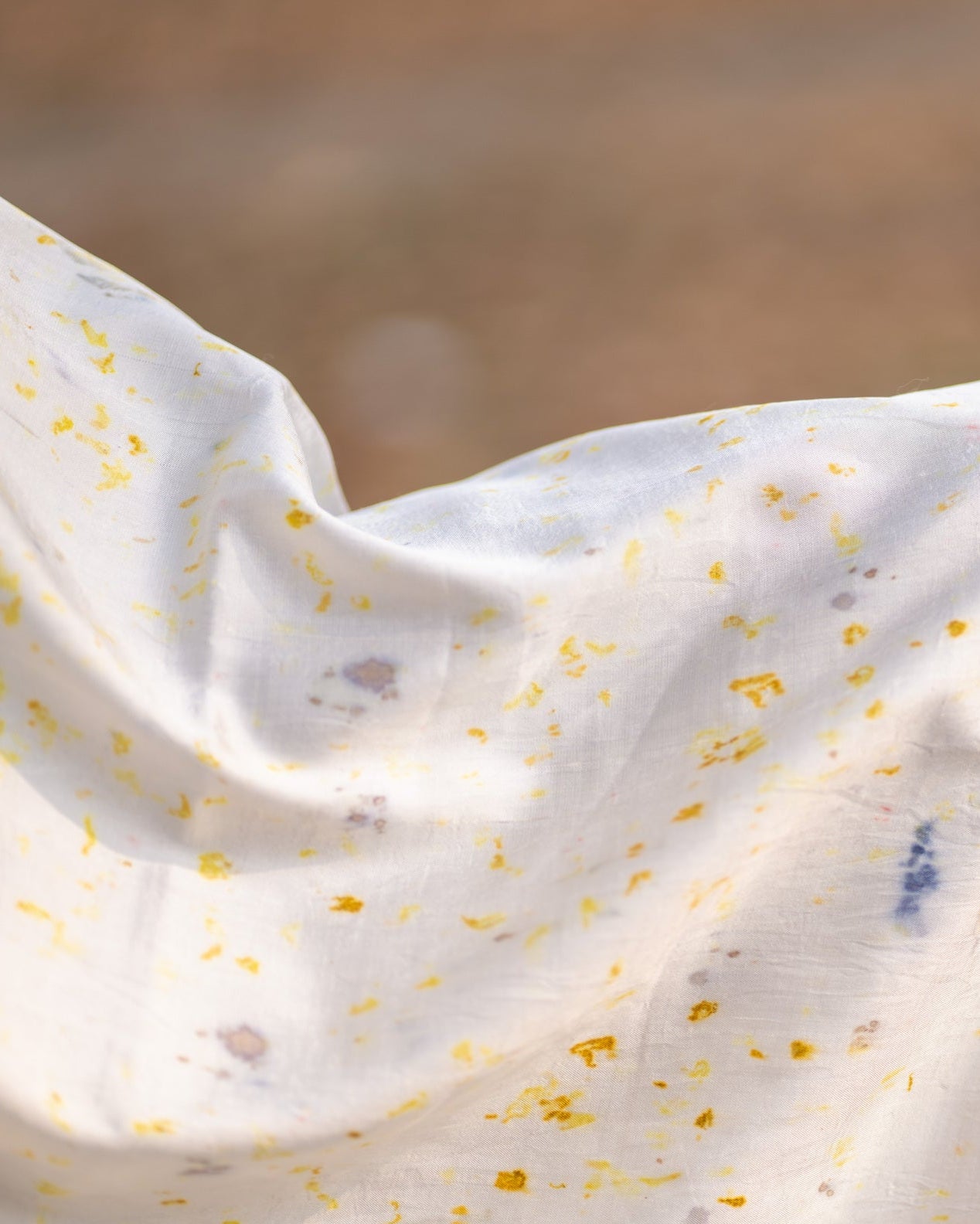 White Organic Dyed Mulberry Silk Stole