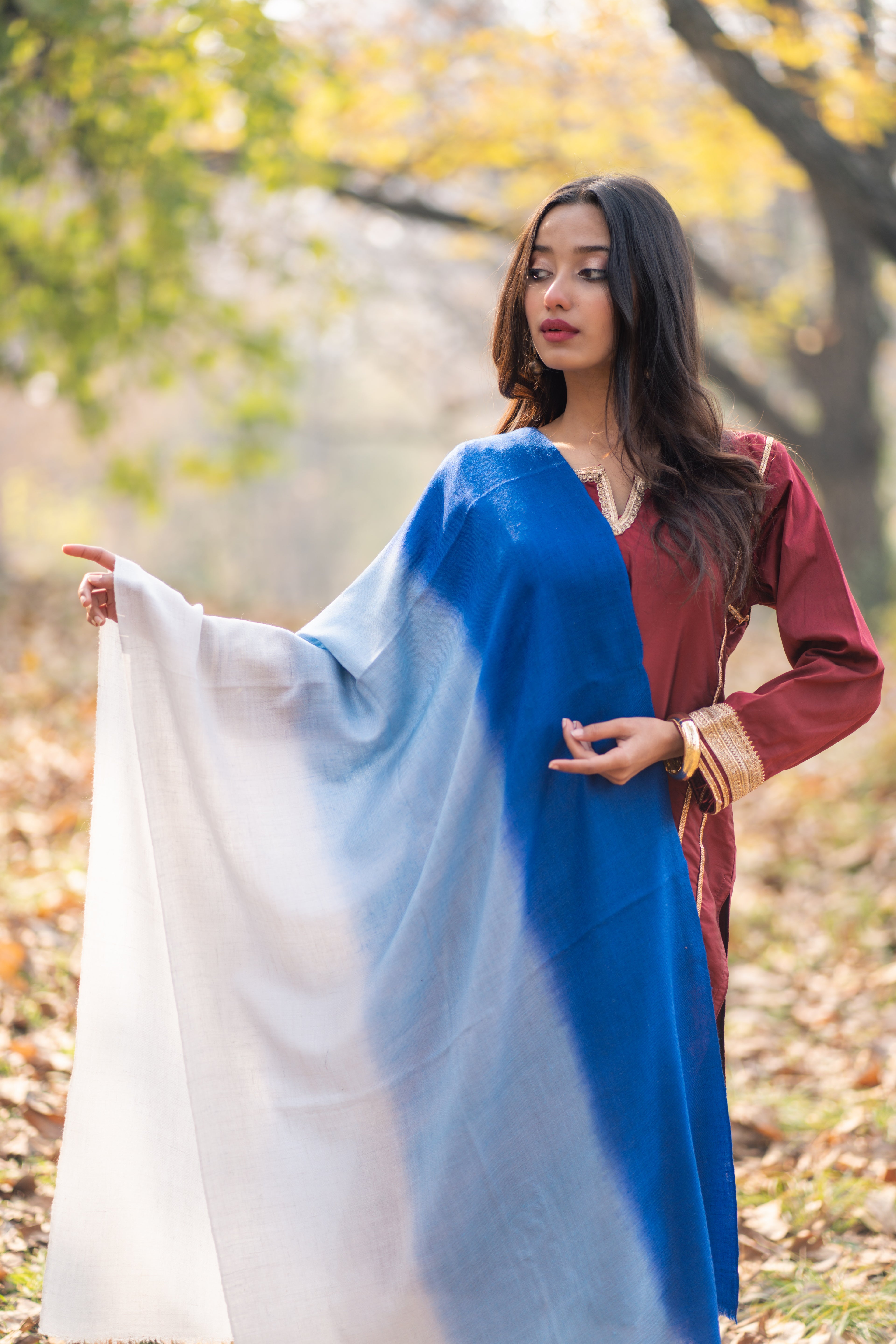 Blue Ombre Pashmina Wrap