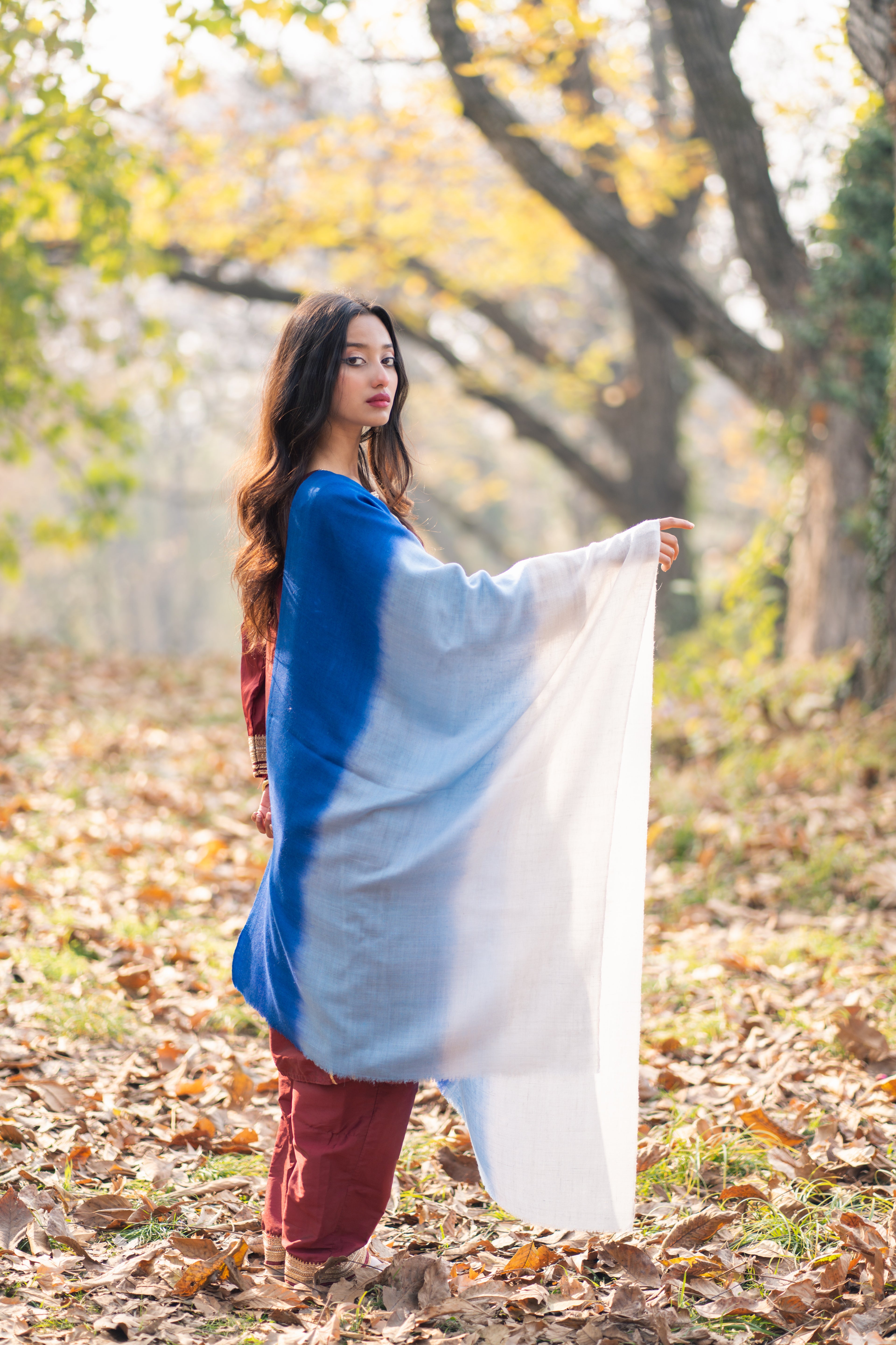 Blue Ombre Pashmina Wrap