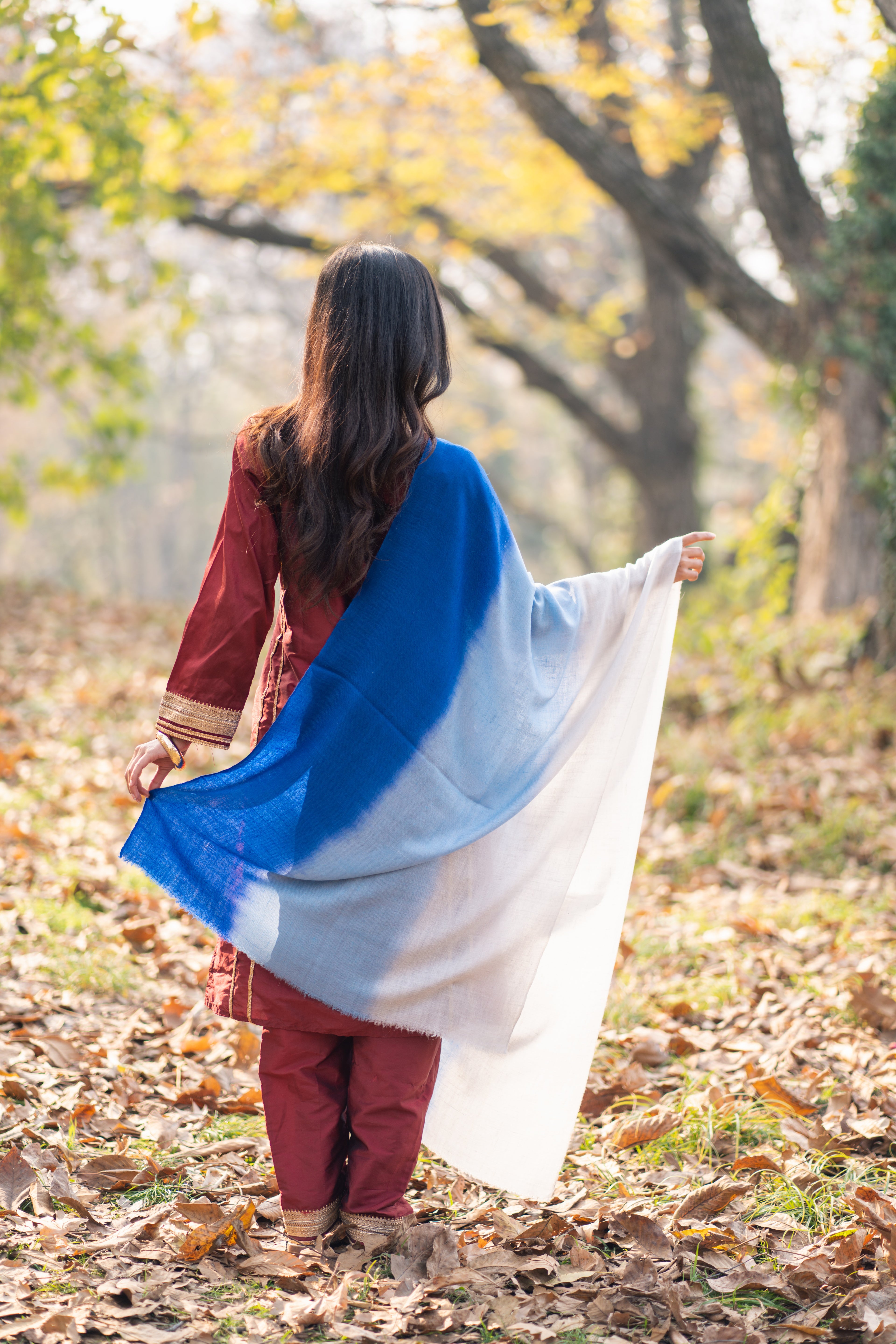 Blue Ombre Pashmina Wrap