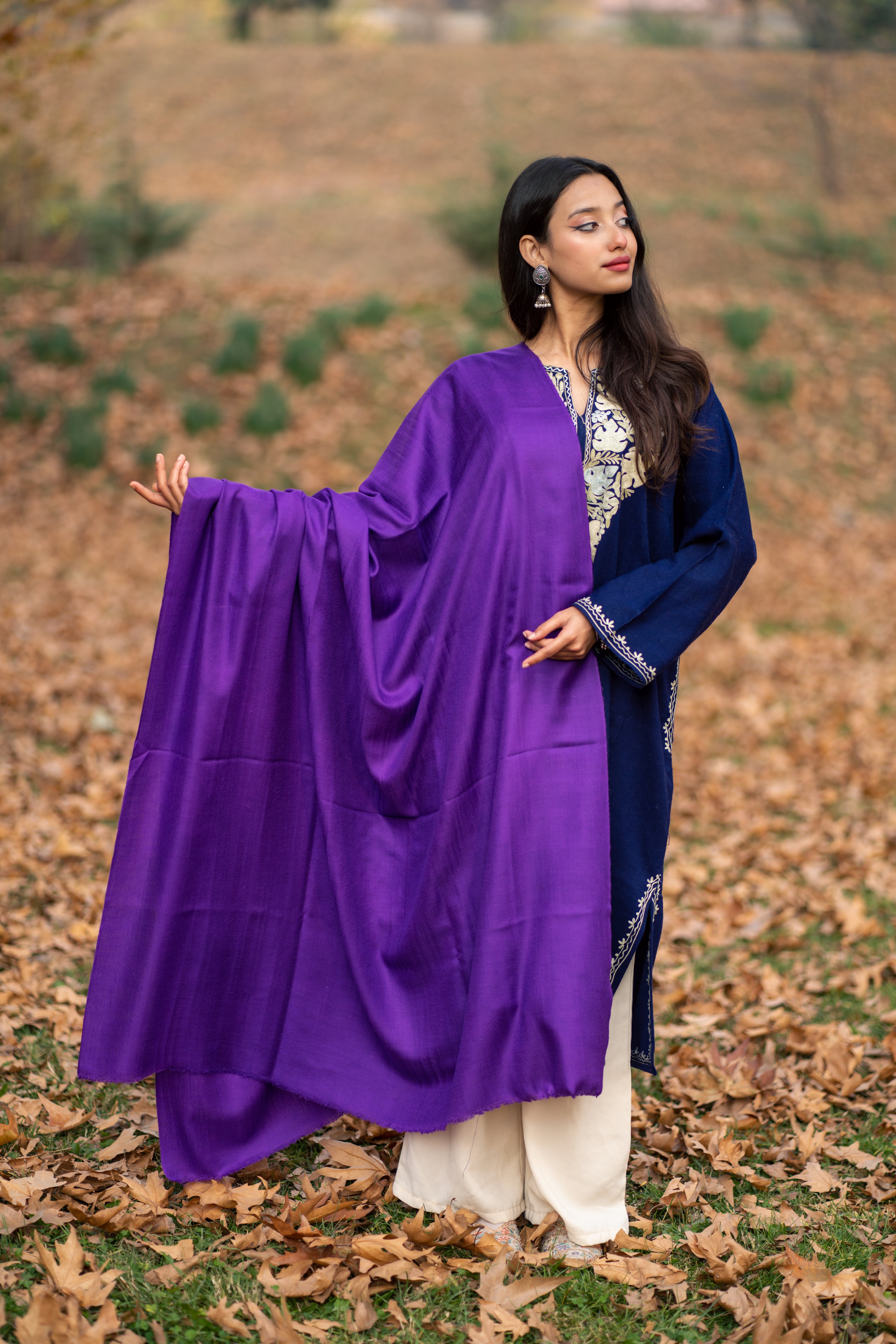 Purple Pashmina Shawl