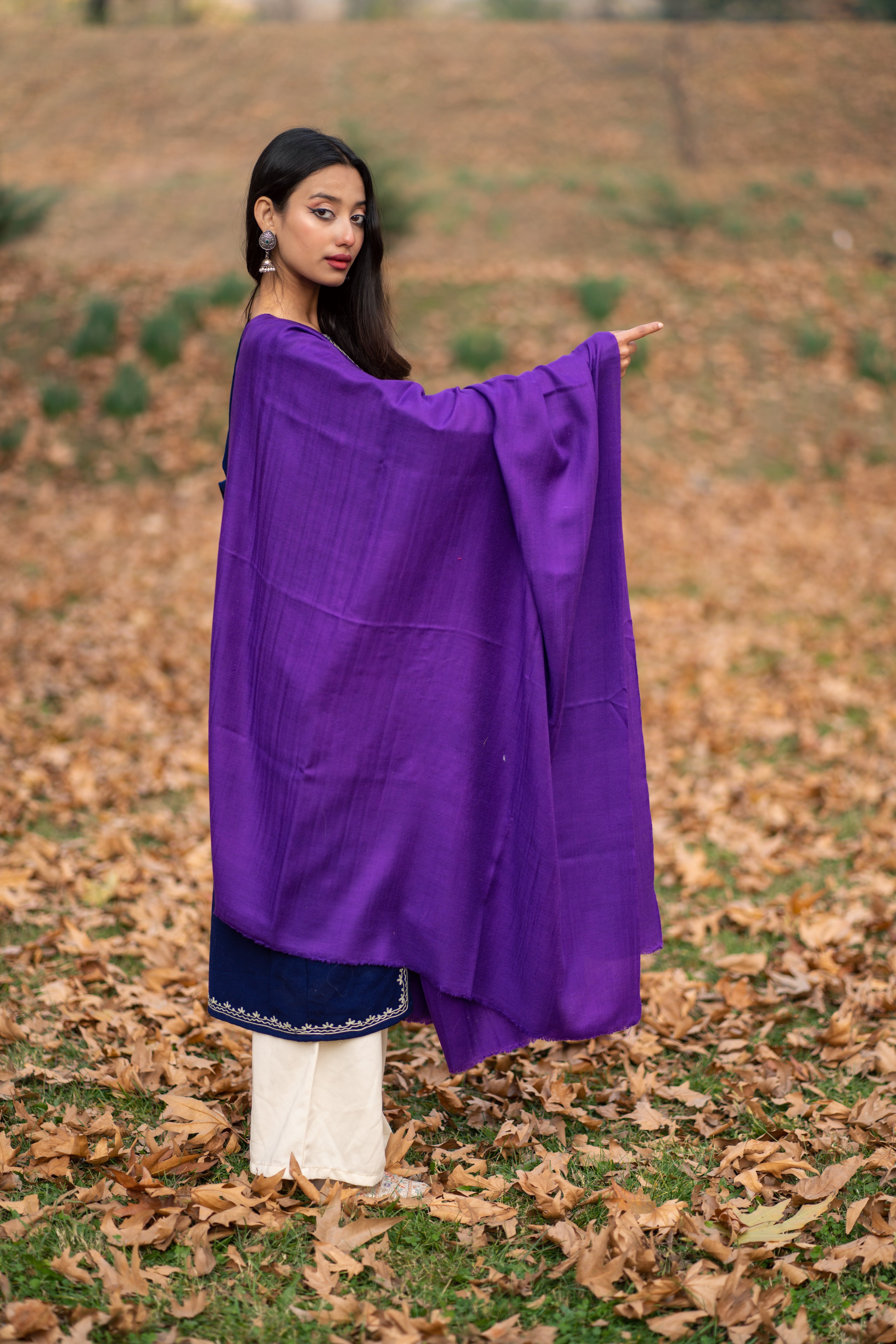 Purple Pashmina Shawl