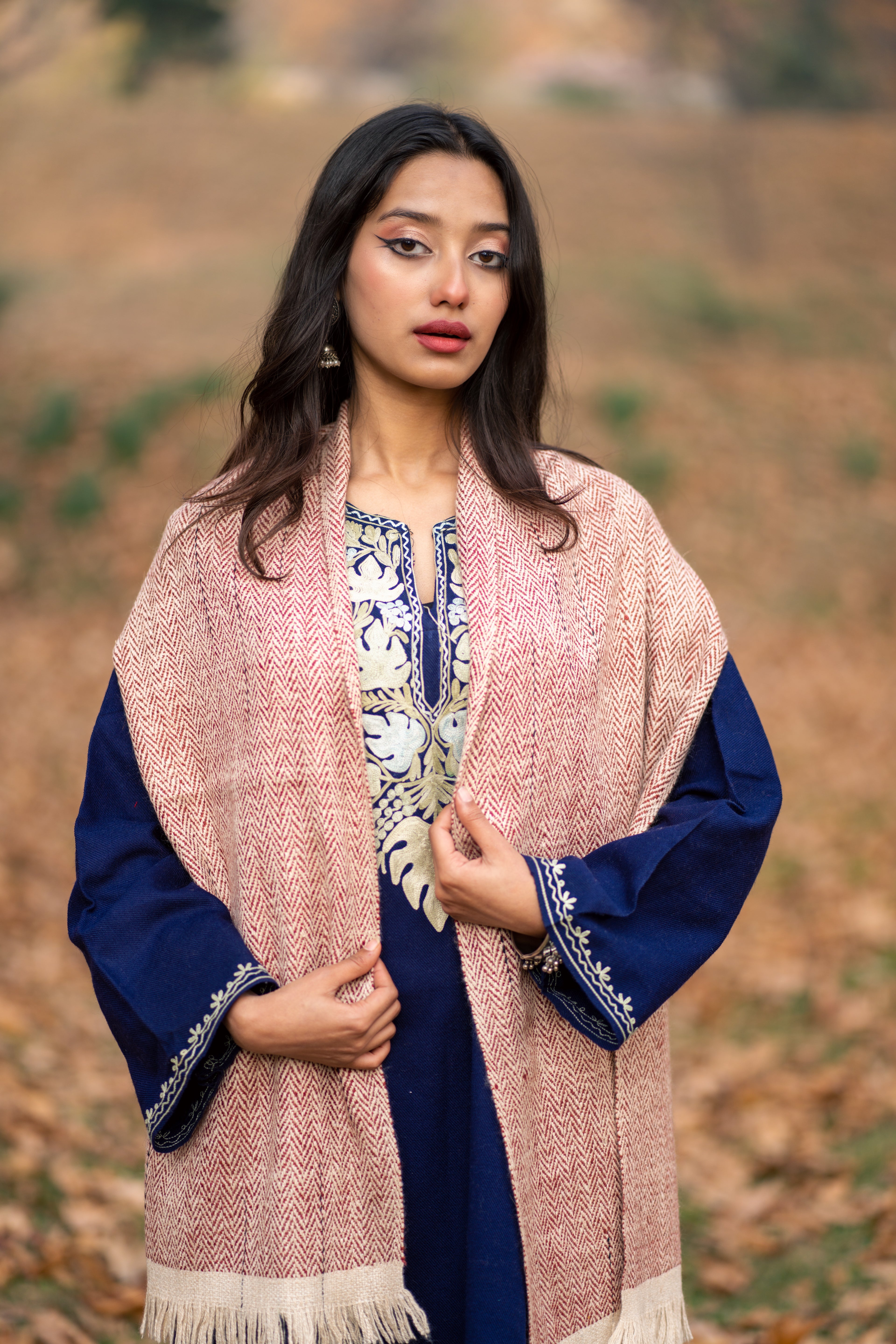 Red Thick Handspun Muffler