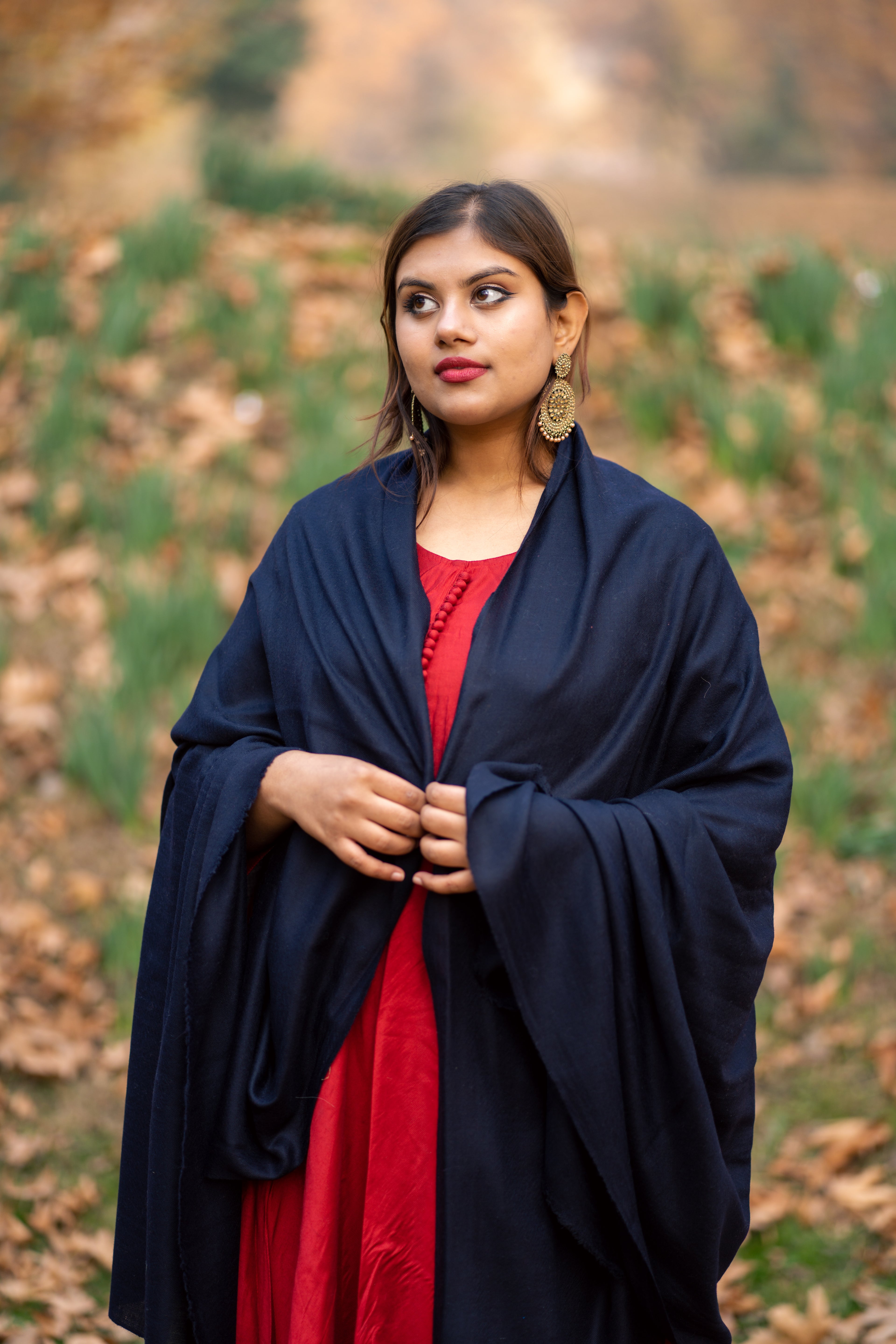 Navy Blue Pashmina Shawl