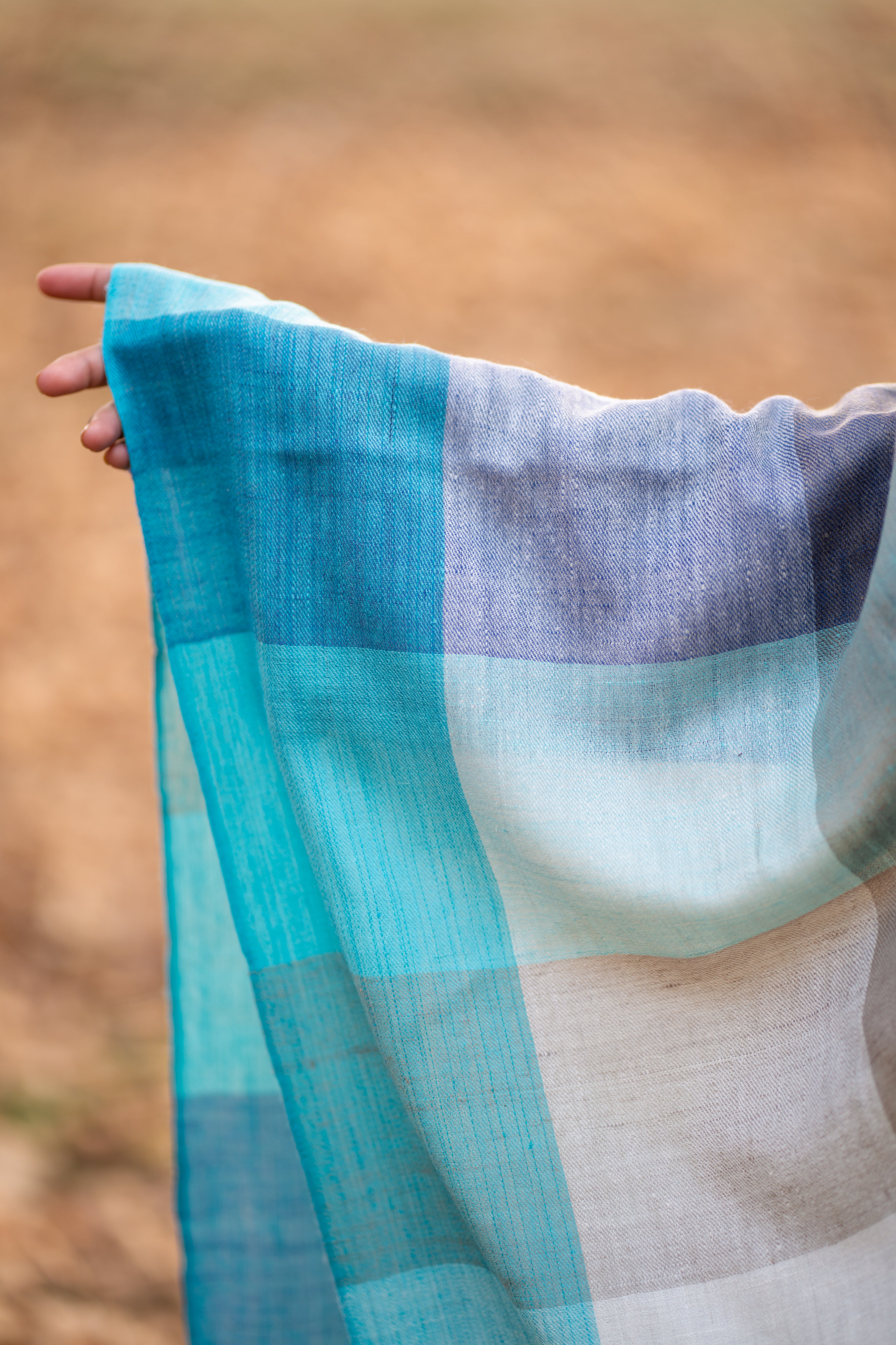 Multicoloured Checkered Pashmina Wrap