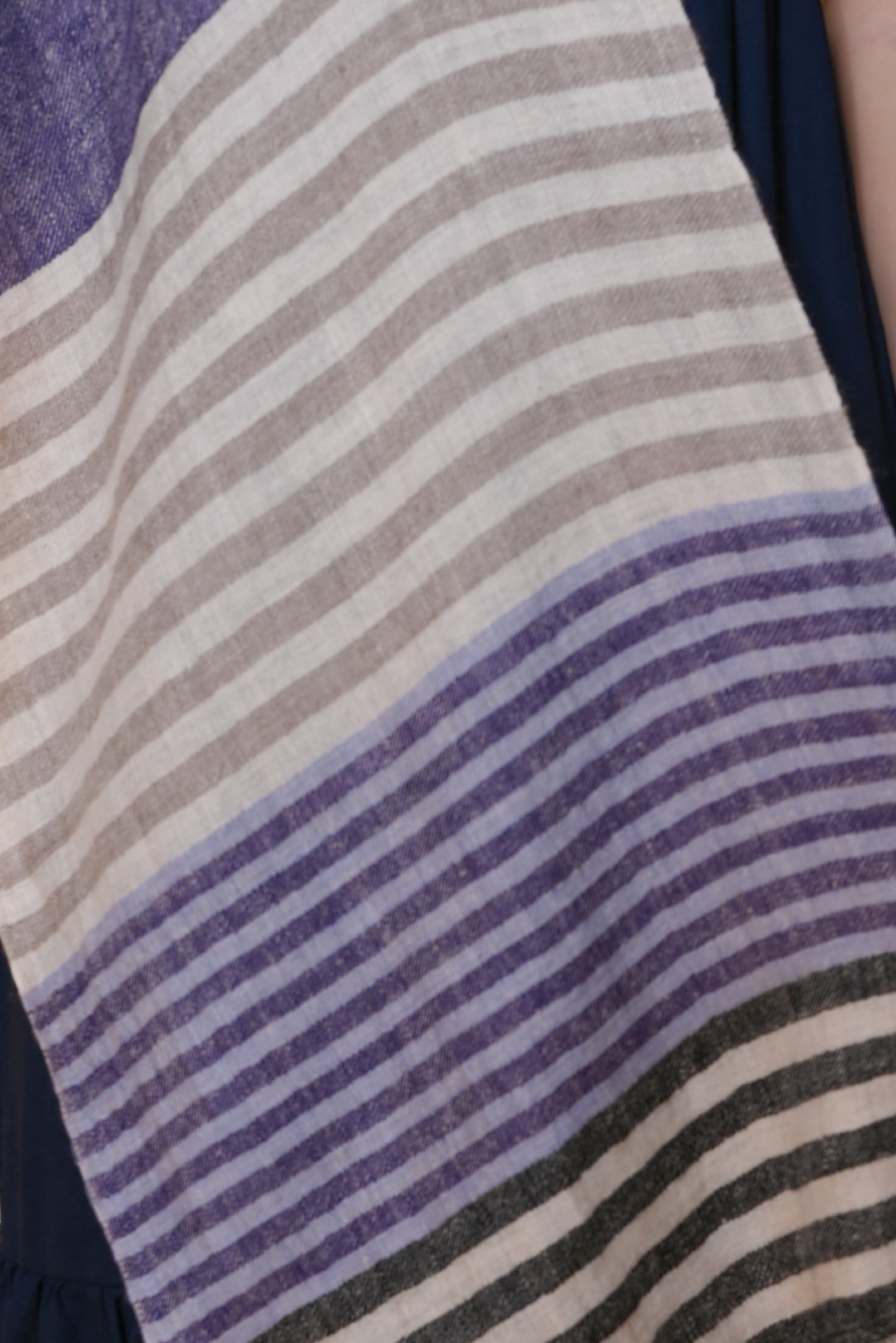 Multicolored Striped Handspun Pashmina Muffler