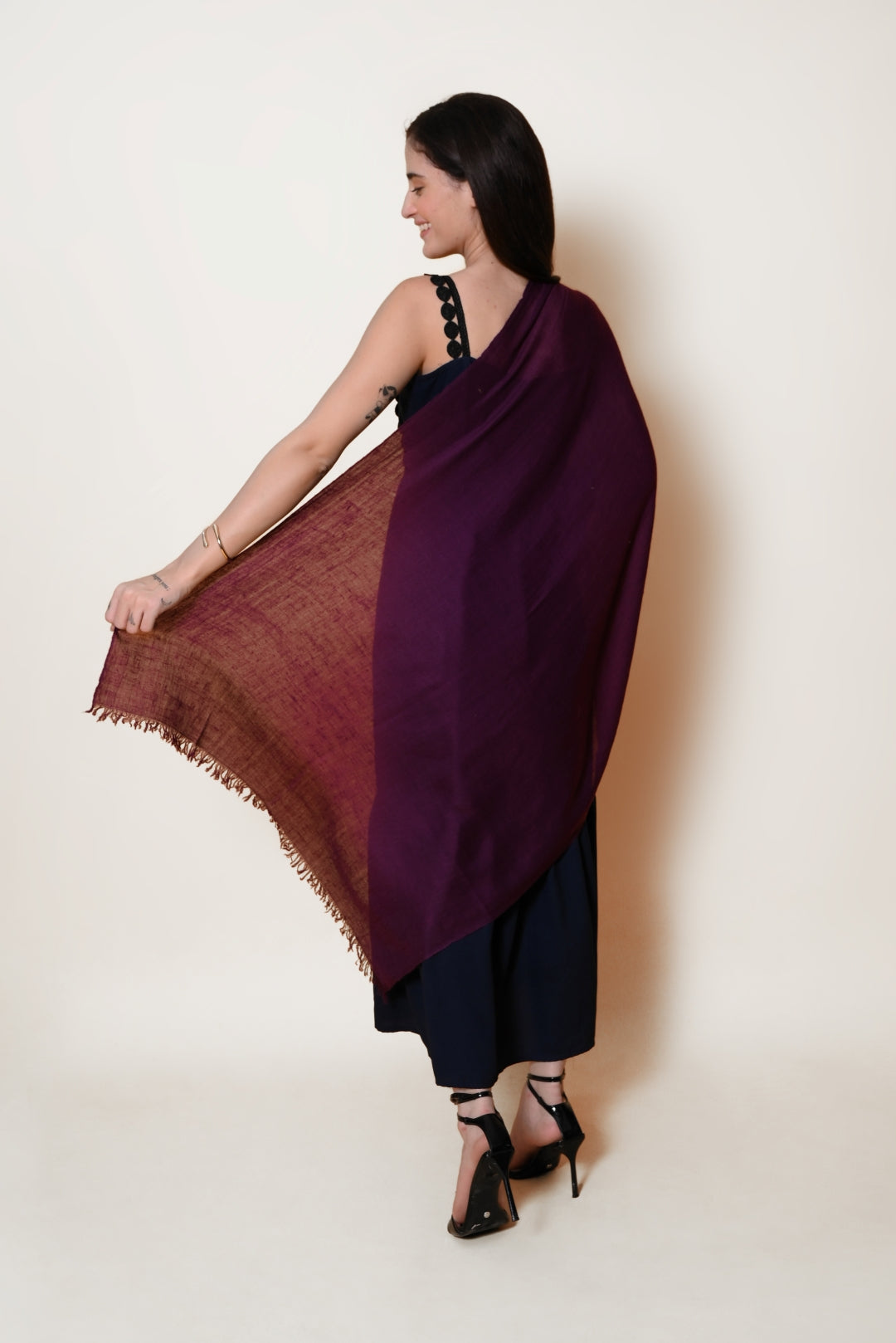 Wine Pashmina Wrap
