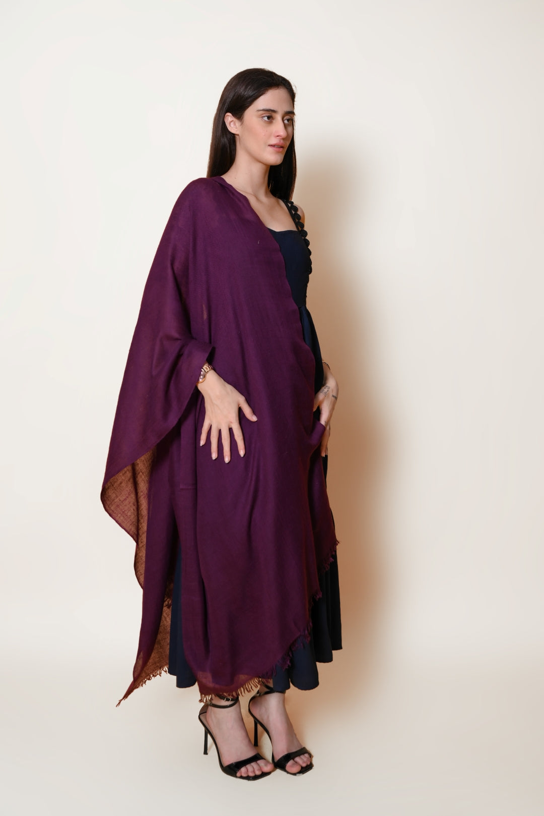 Wine Pashmina Wrap