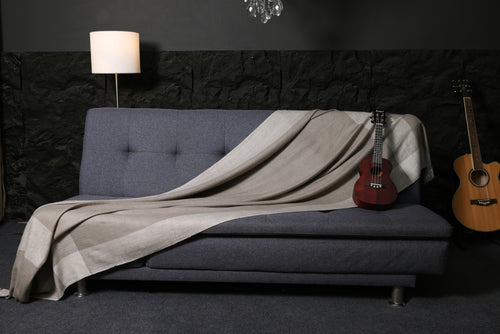 Beige and Ivory Pashmina Throw