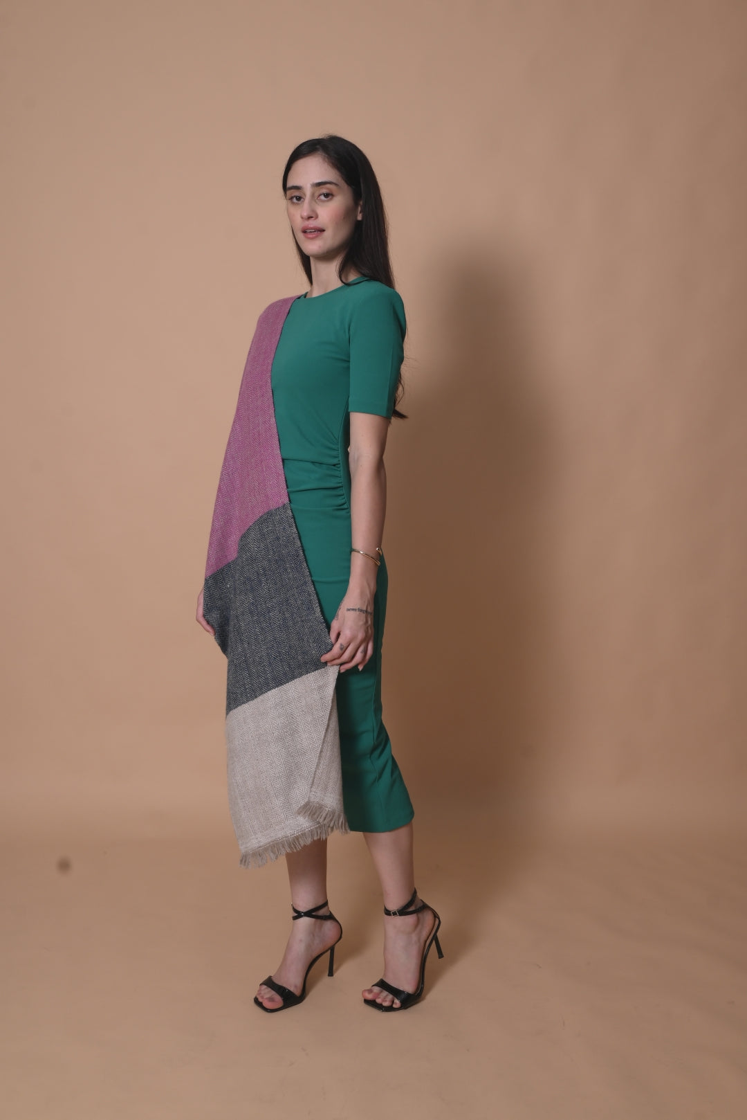 Multicolored Thick Handspun Muffler