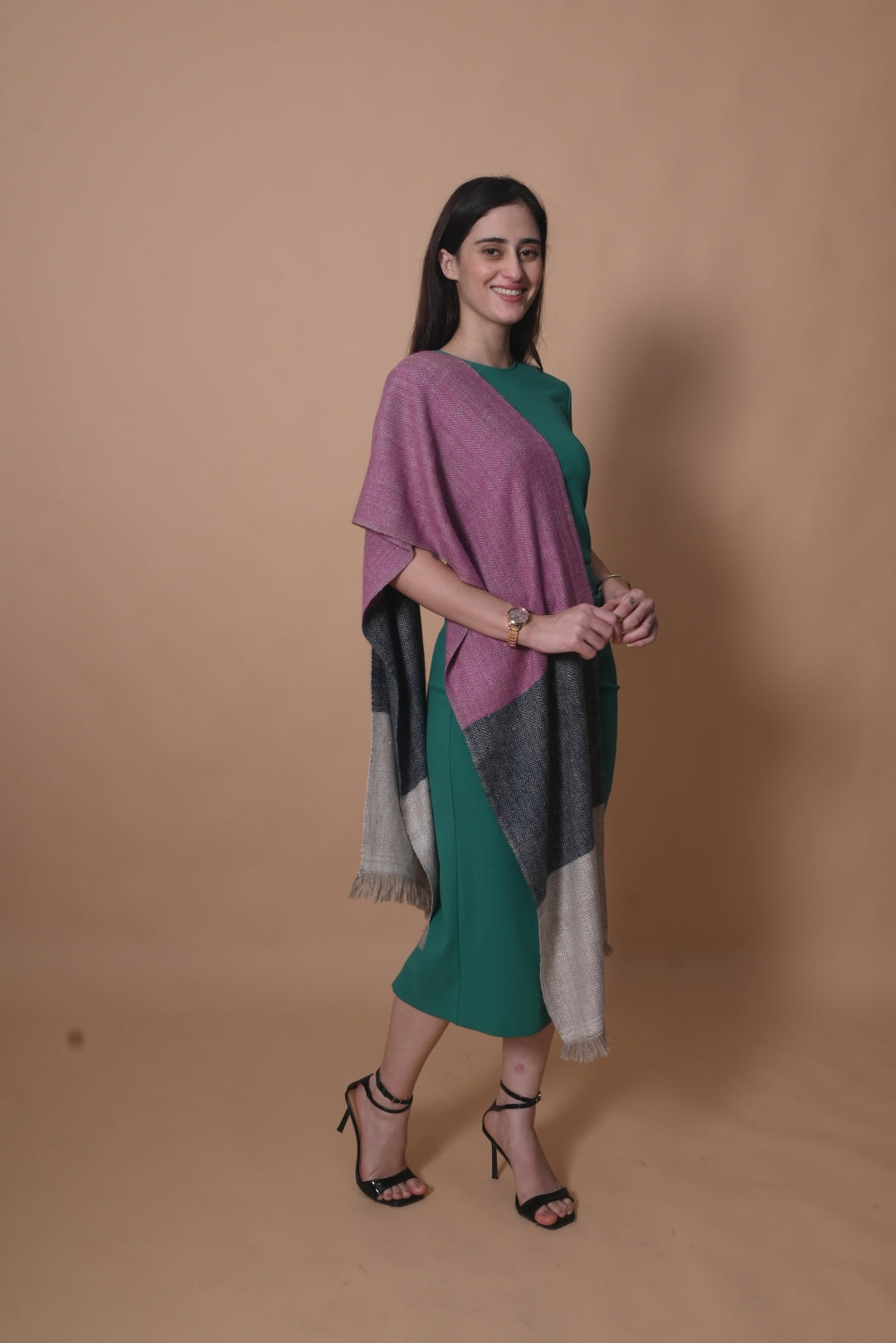 Multicolored Thick Handspun Muffler