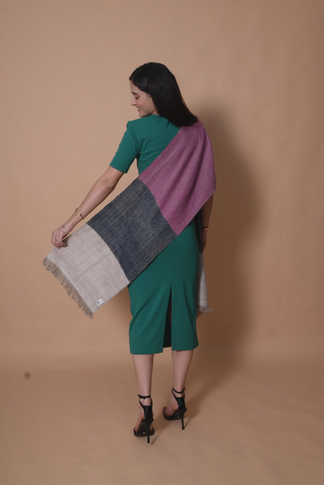 Multicolored Thick Handspun Muffler