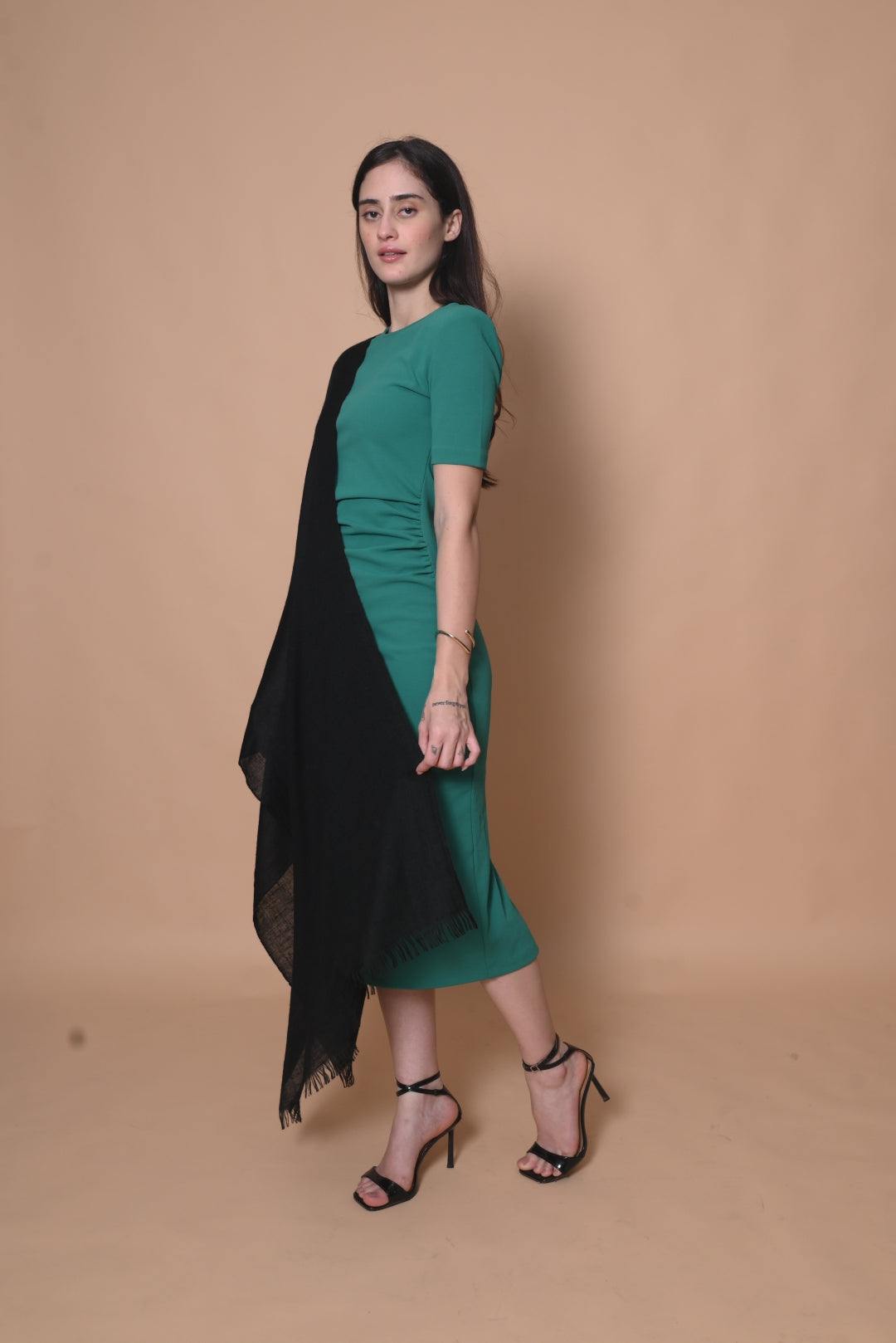 Black Handspun Pashmina Wrap