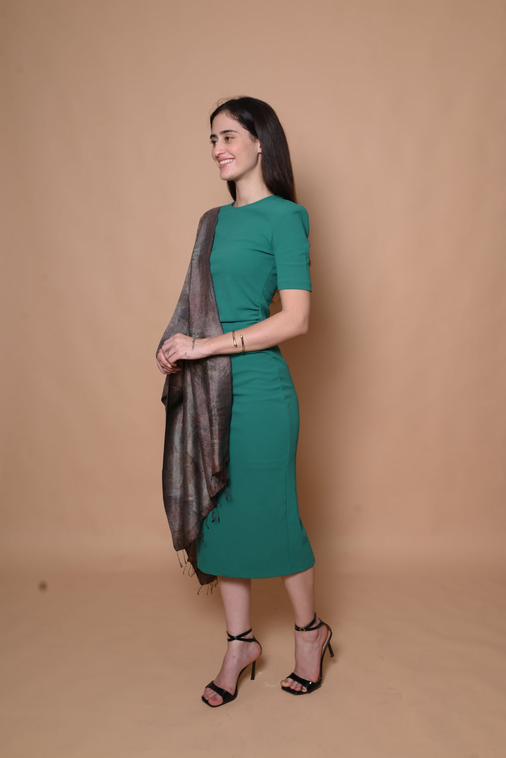 Wine Organic Leaves Dyed Mulberry Silk Stole