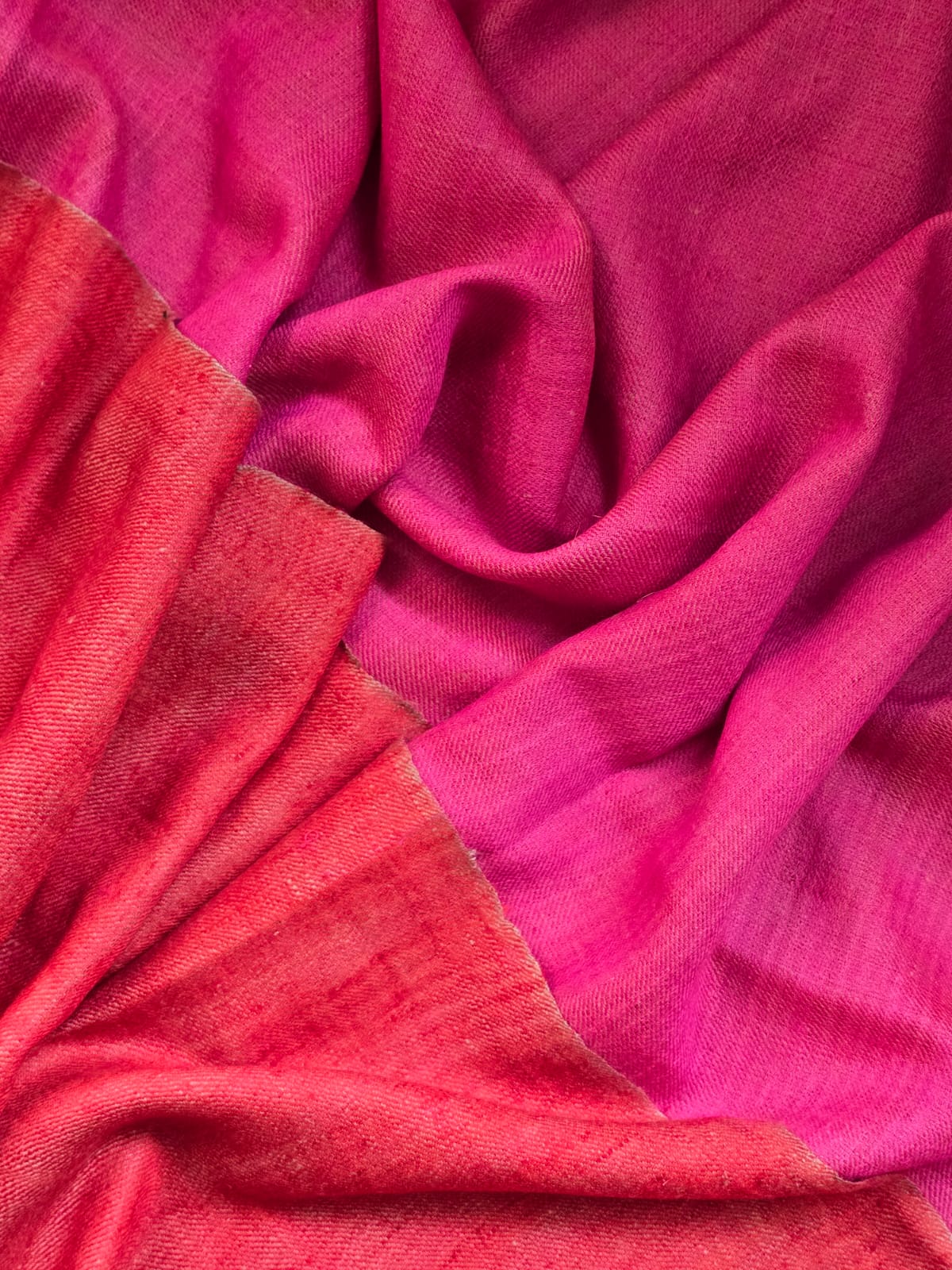 Red & Pink Reversible Pashmina Shawl