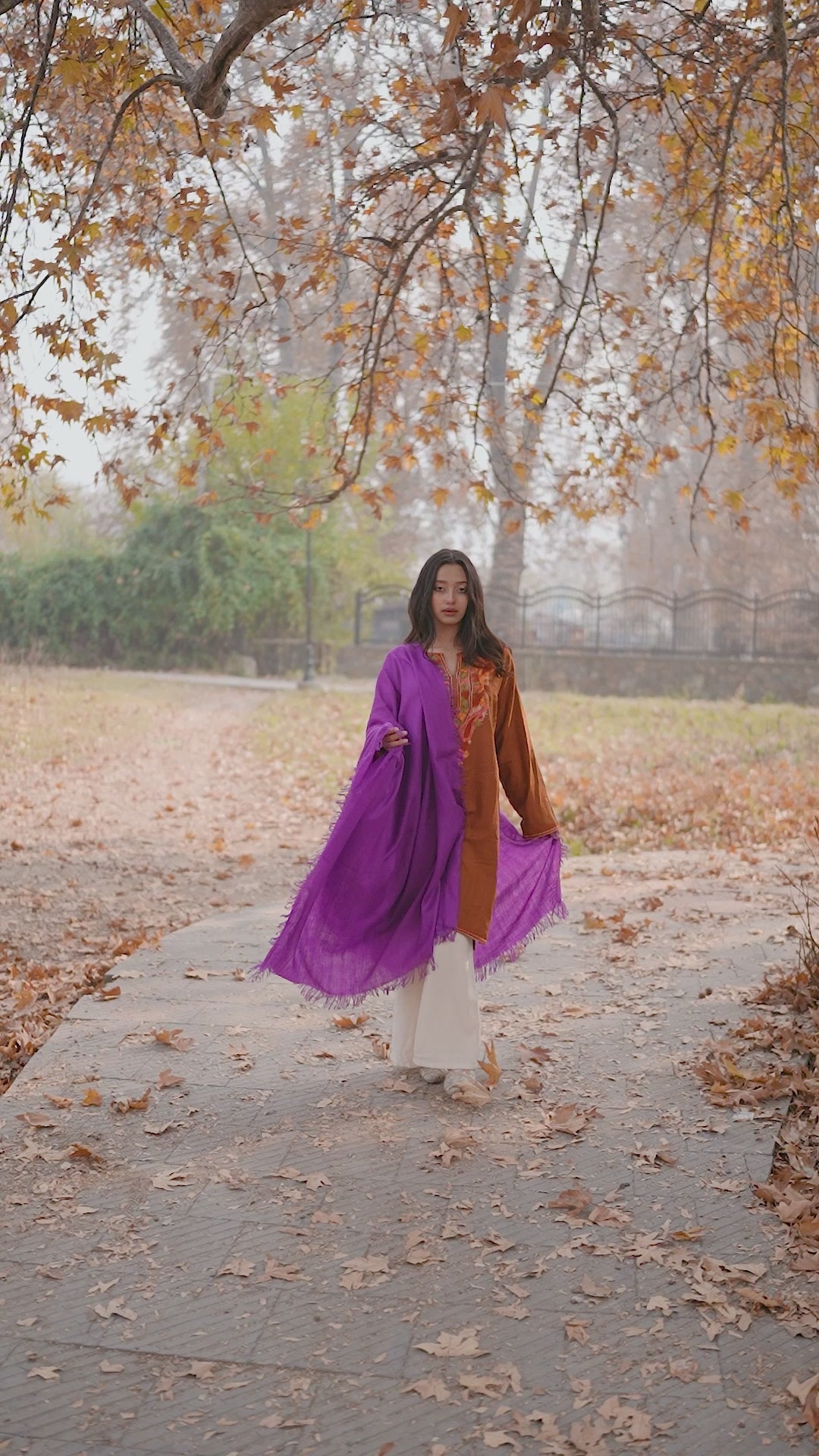 Purple Handspun Pashmina Shawl