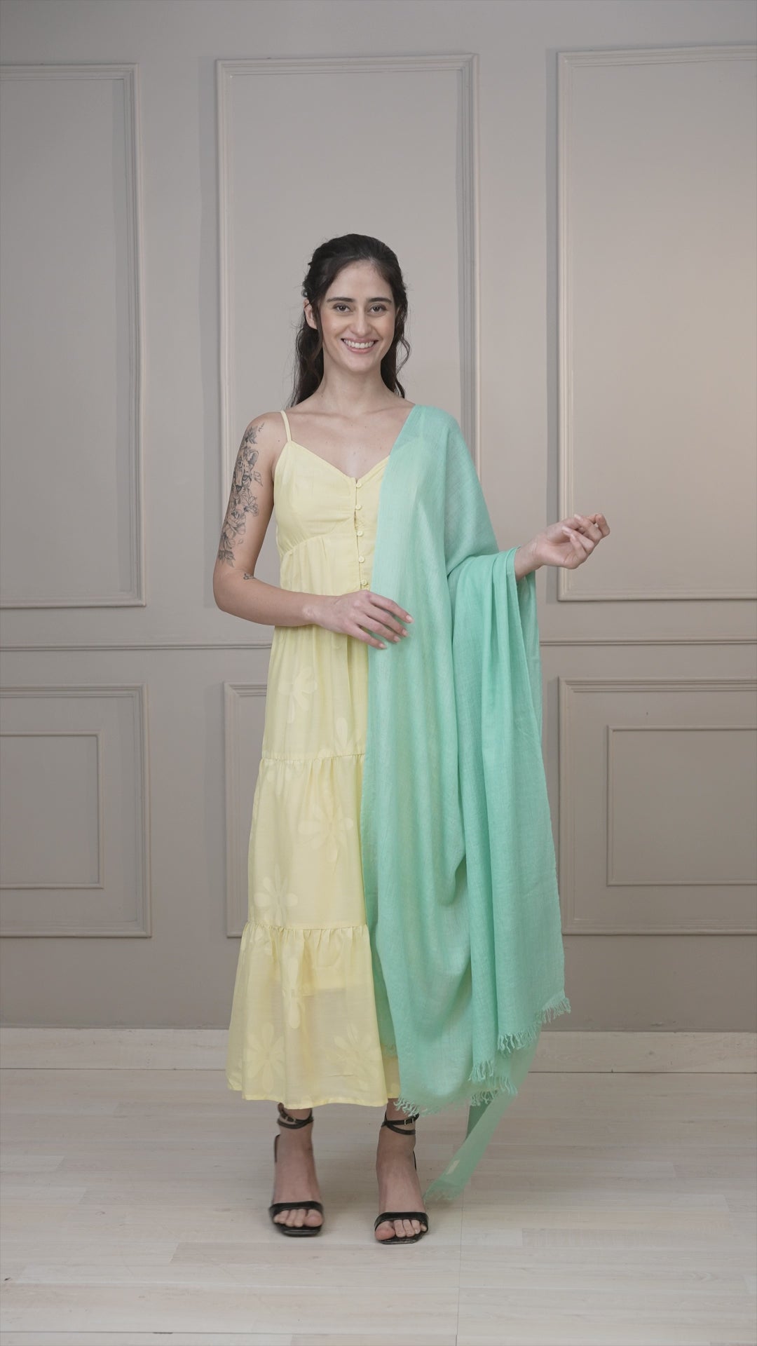 Mint Handspun Pashmina Shawl